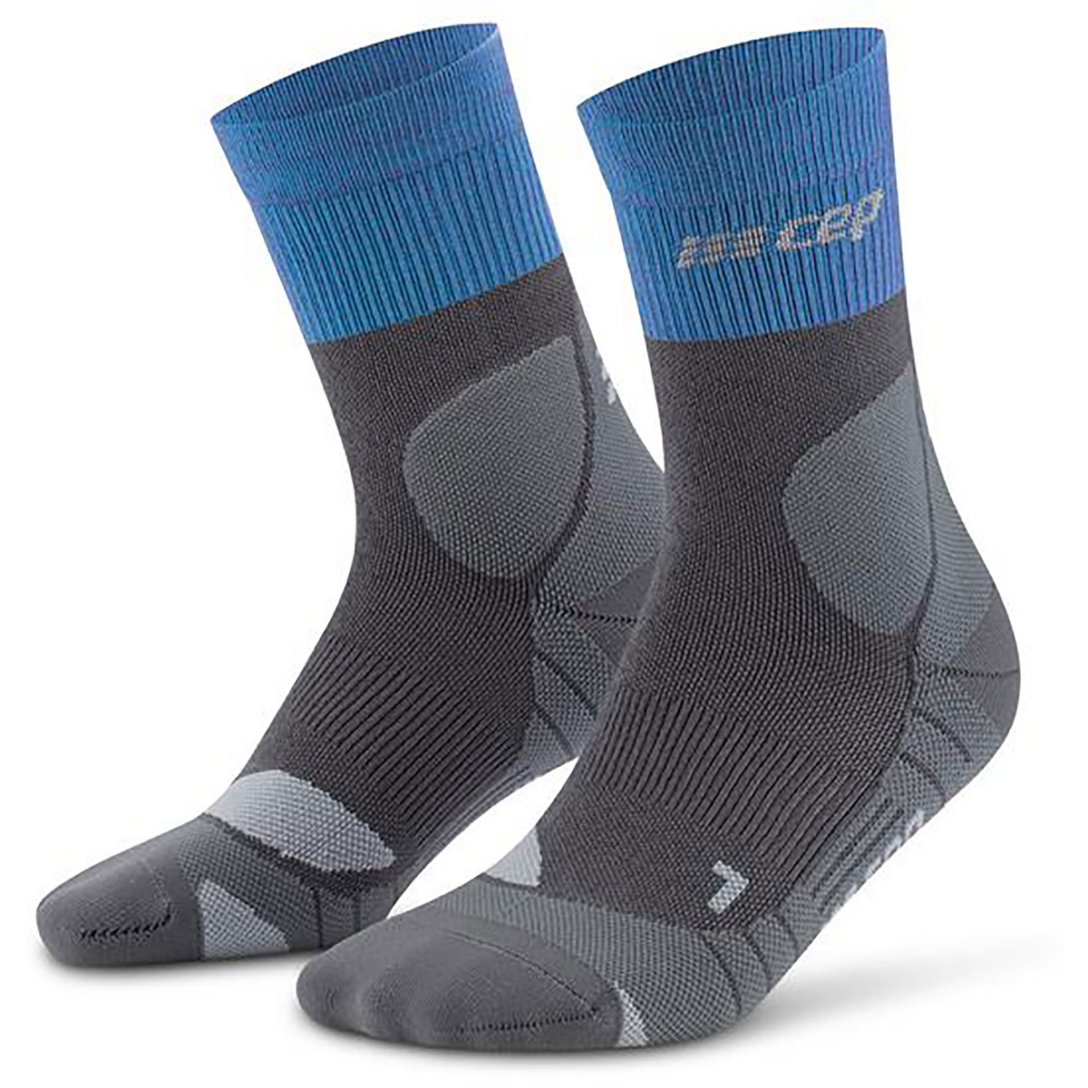 CEP Uomo Calze da trekking mid cut in lana merino (Taglia 42 , Grigio)