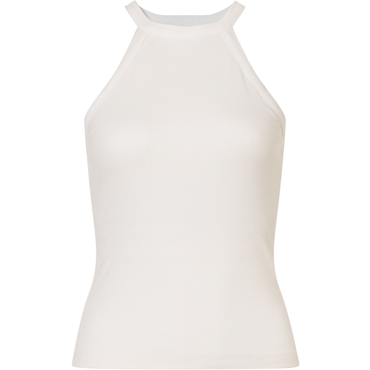 Mandala Femme Débardeur Ribbed Halterneck (taille M, Blanc)