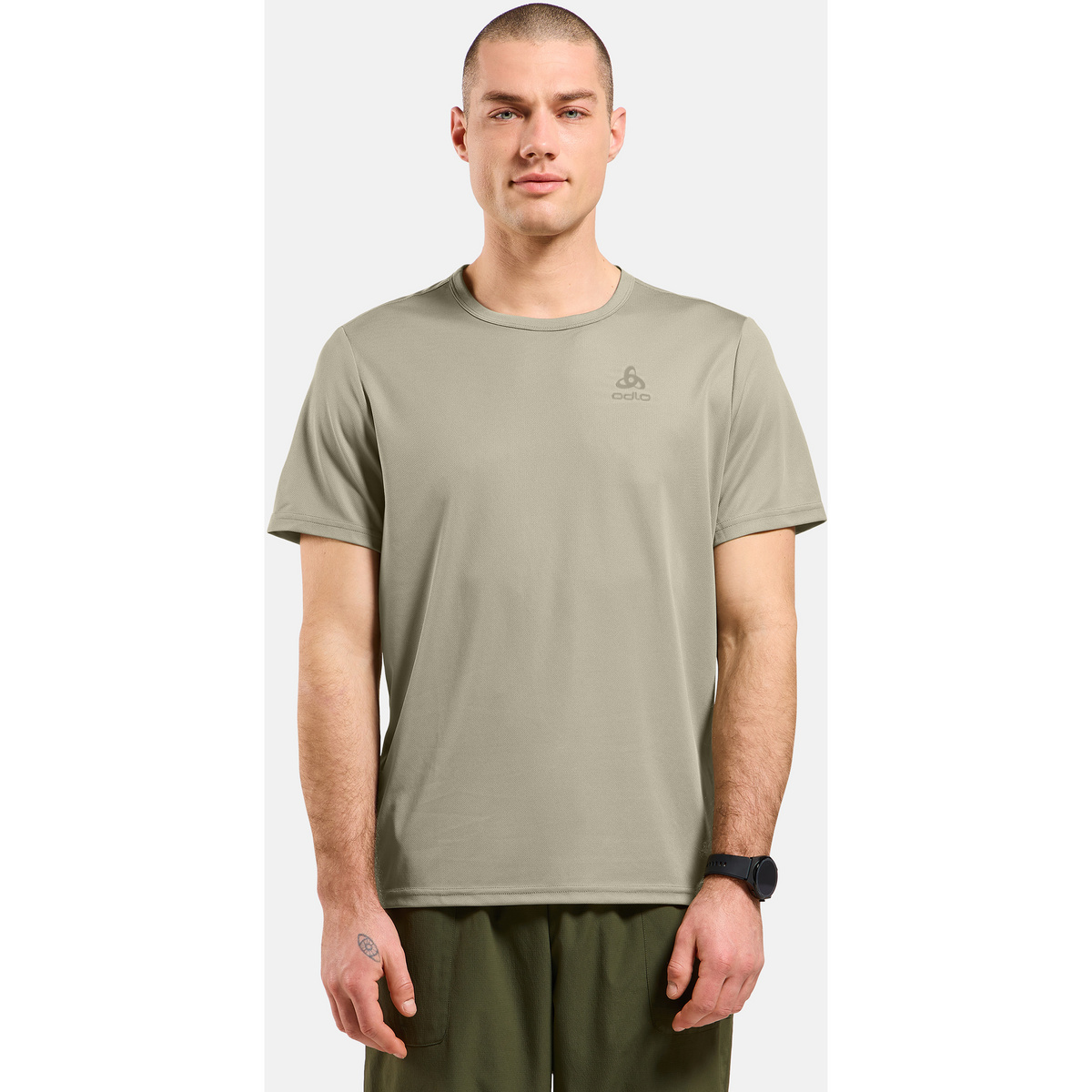 Odlo Herren Cardada Crew Neck T-Shirt (Größe L, beige)