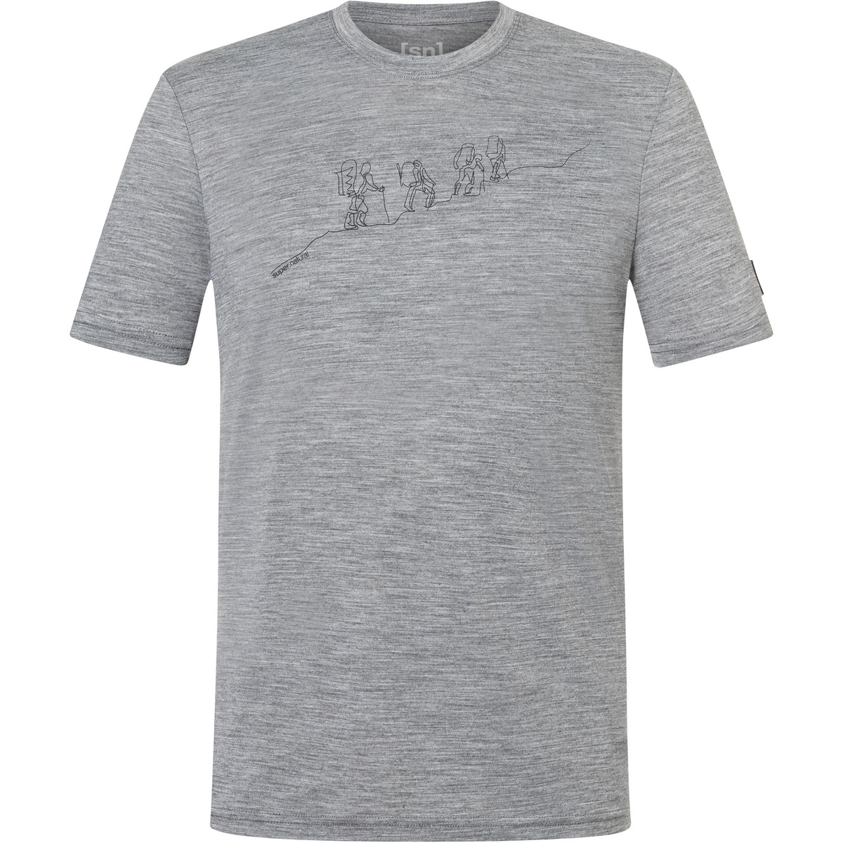 Super.Natural Herren Hiking T-Shirt (Größe L, grau)