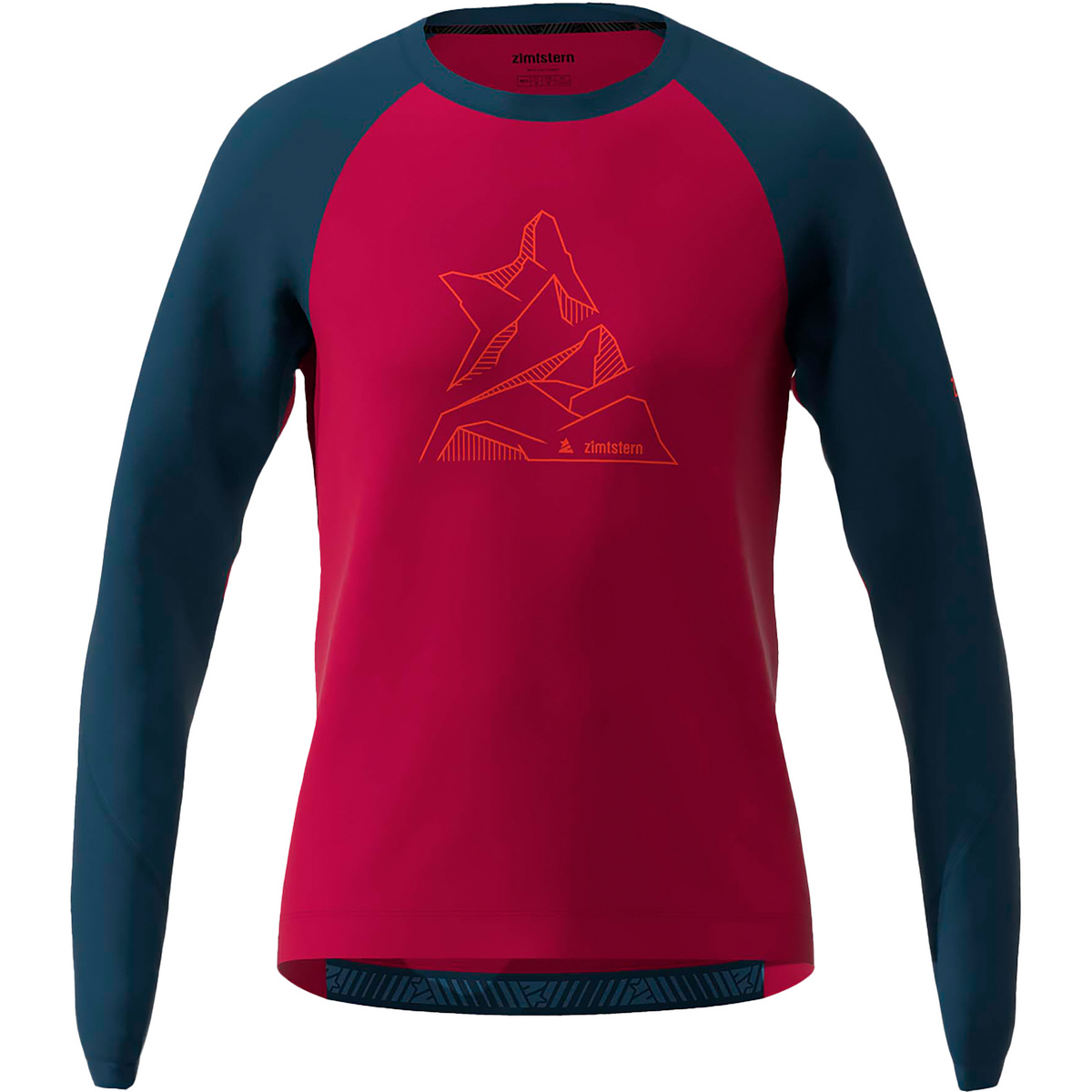 Zimtstern Herren PureFlowz Langarm Radtrikot (Größe M, rot)