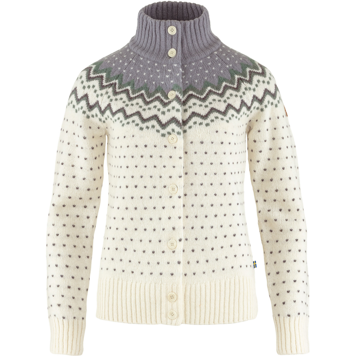 Fjällräven Donna Cardigan Övik Knit (Taglia M, Bianco)