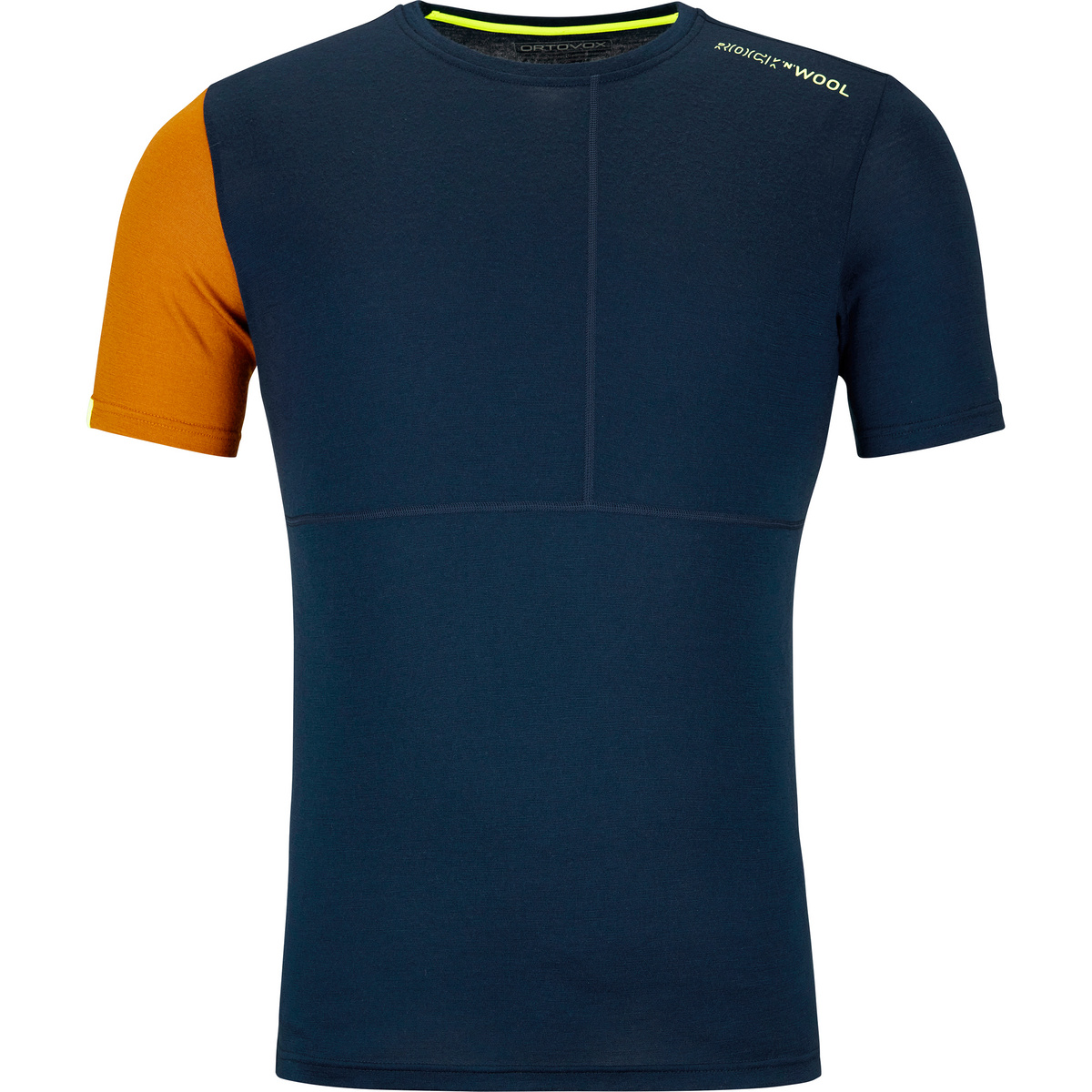 Ortovox Uomo Maglia a manica corta 185 Rock'n'wool (Taglia M, Blu)
