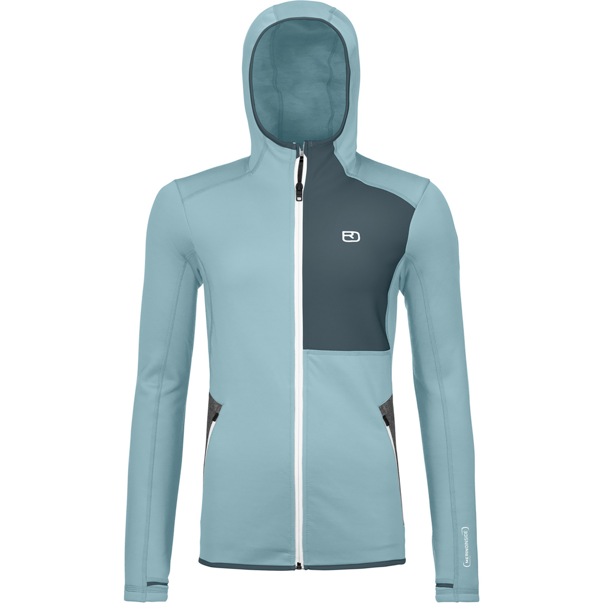 Ortovox Damen Fleece Hoodie Jacke (Größe XS, tuerkis)