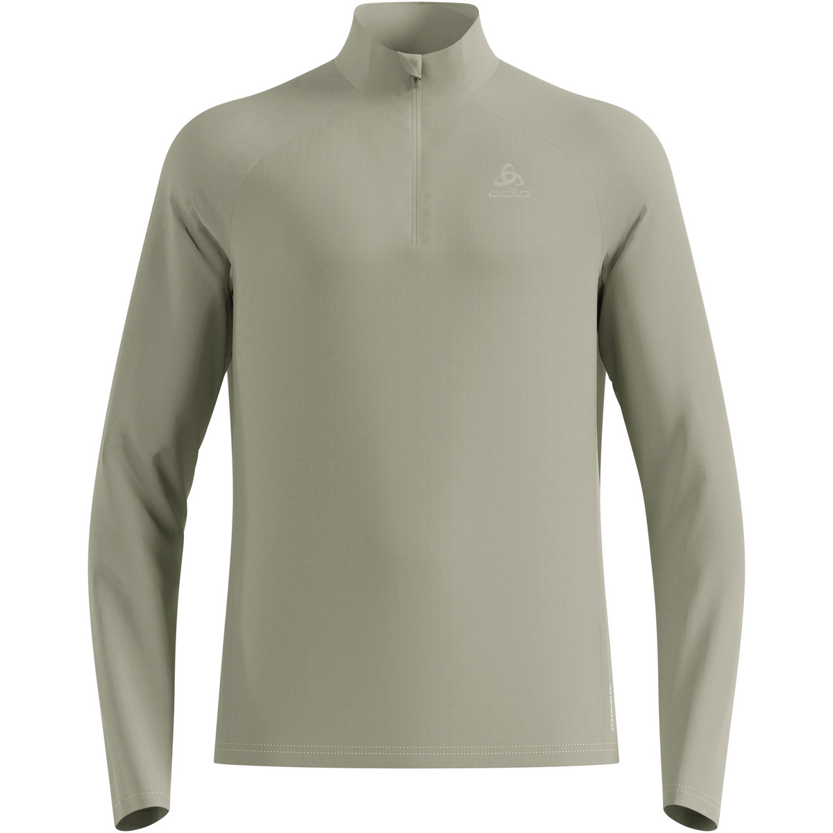 Odlo Herren Essential Ceramiwarm Half Zip Longsleeve (Größe XXL, oliv)