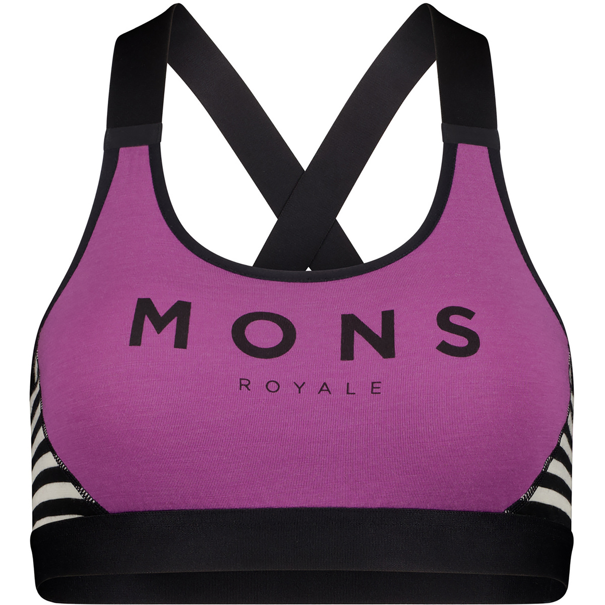 Mons Royale Damen Stella X-Back Sport BH (Größe XS, lila)