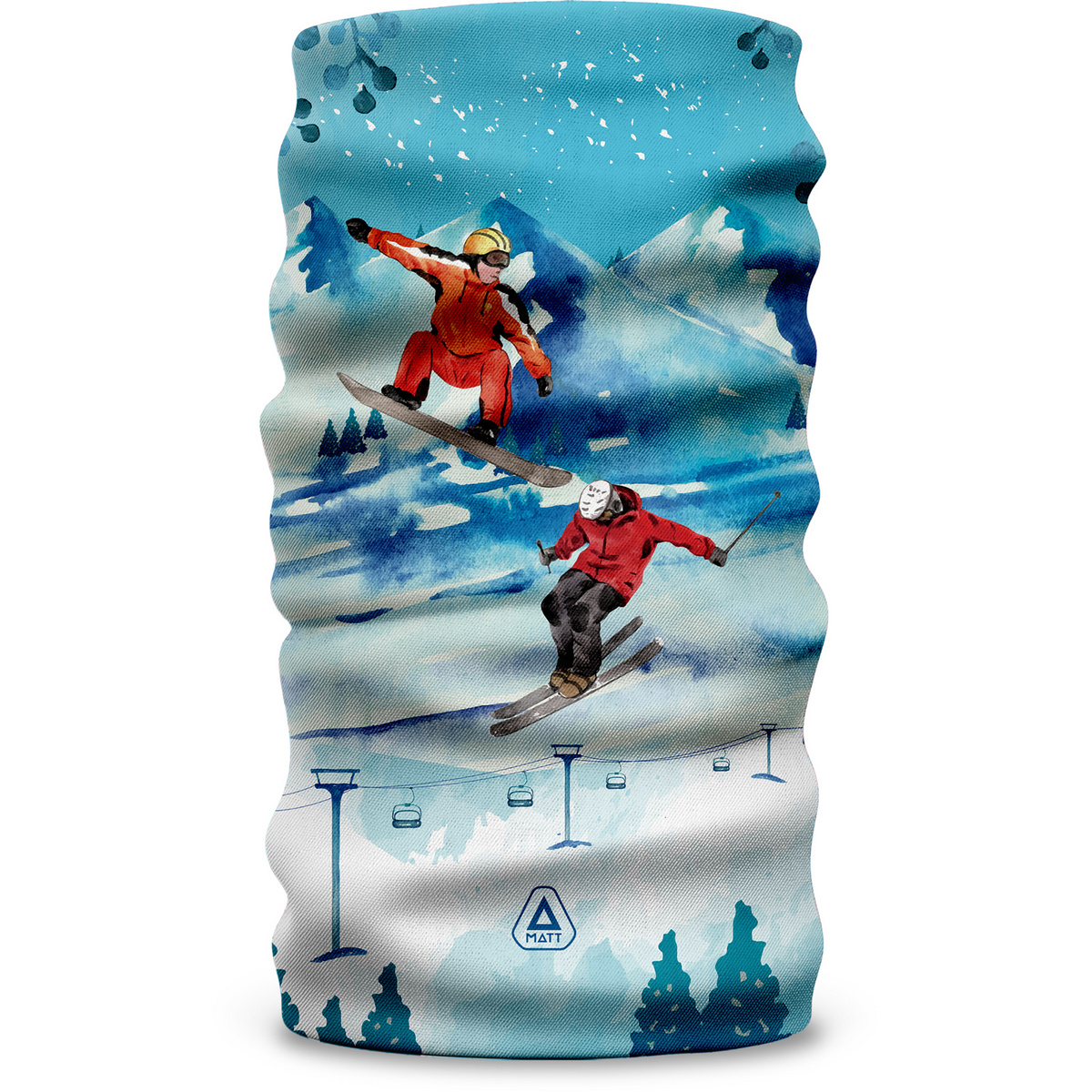 MATT Sciarpa a tubo Coolmax Eco (Taglia ONE SIZE, Blu)