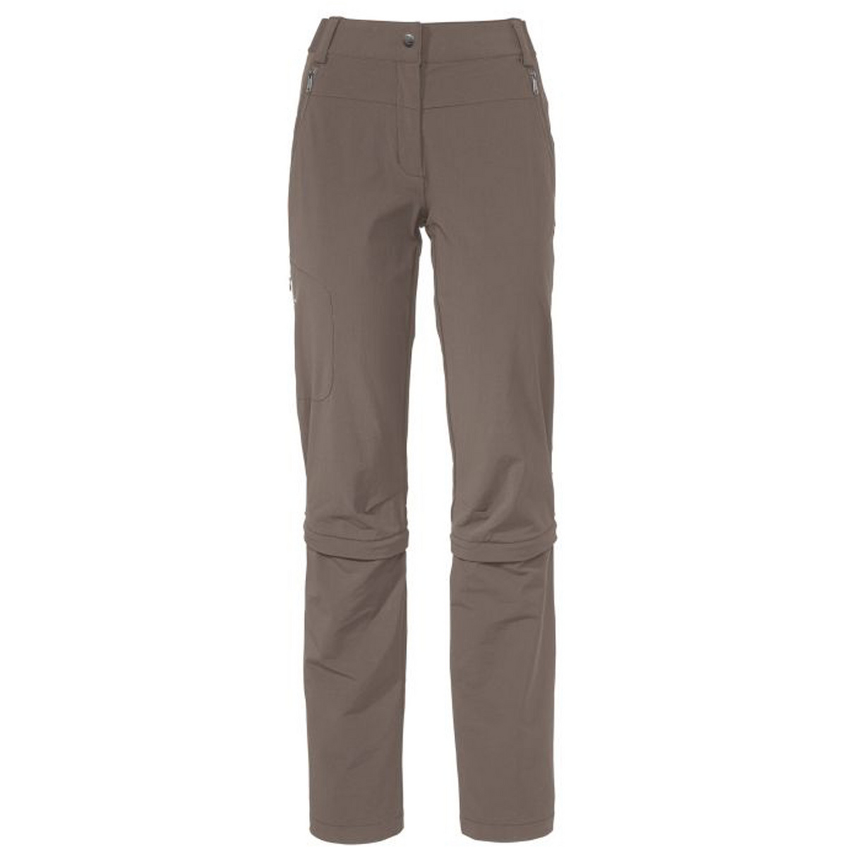 Vaude Damen Farley Stretch Capri T-Zip III Hose (Größe S, weiss)