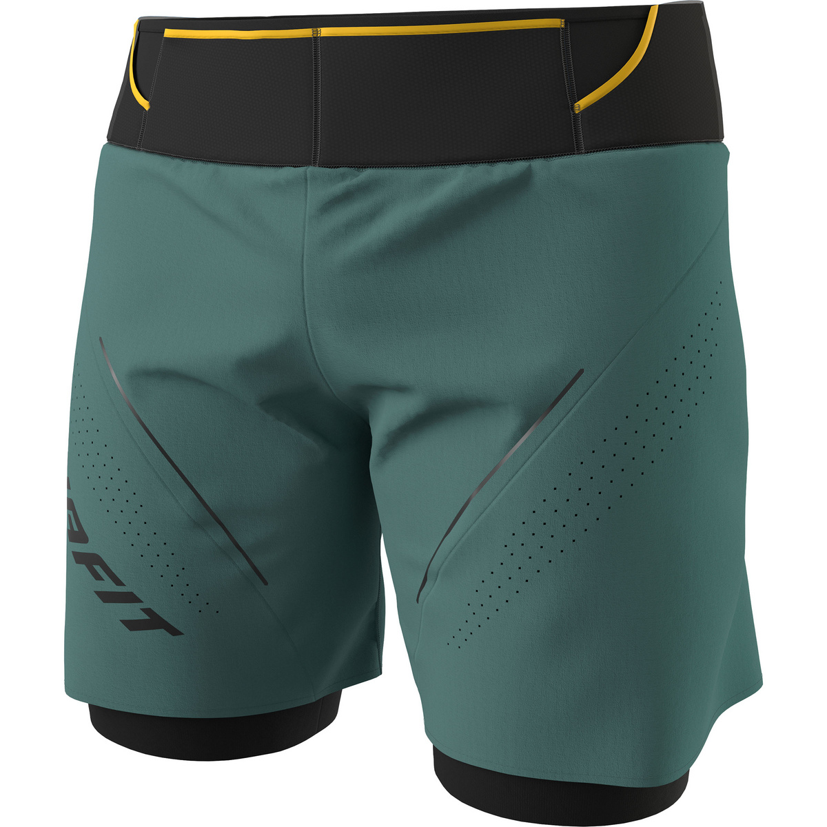 Dynafit Uomo Pantaloncini Ultra 2/1 (Taglia XXL, Verde)