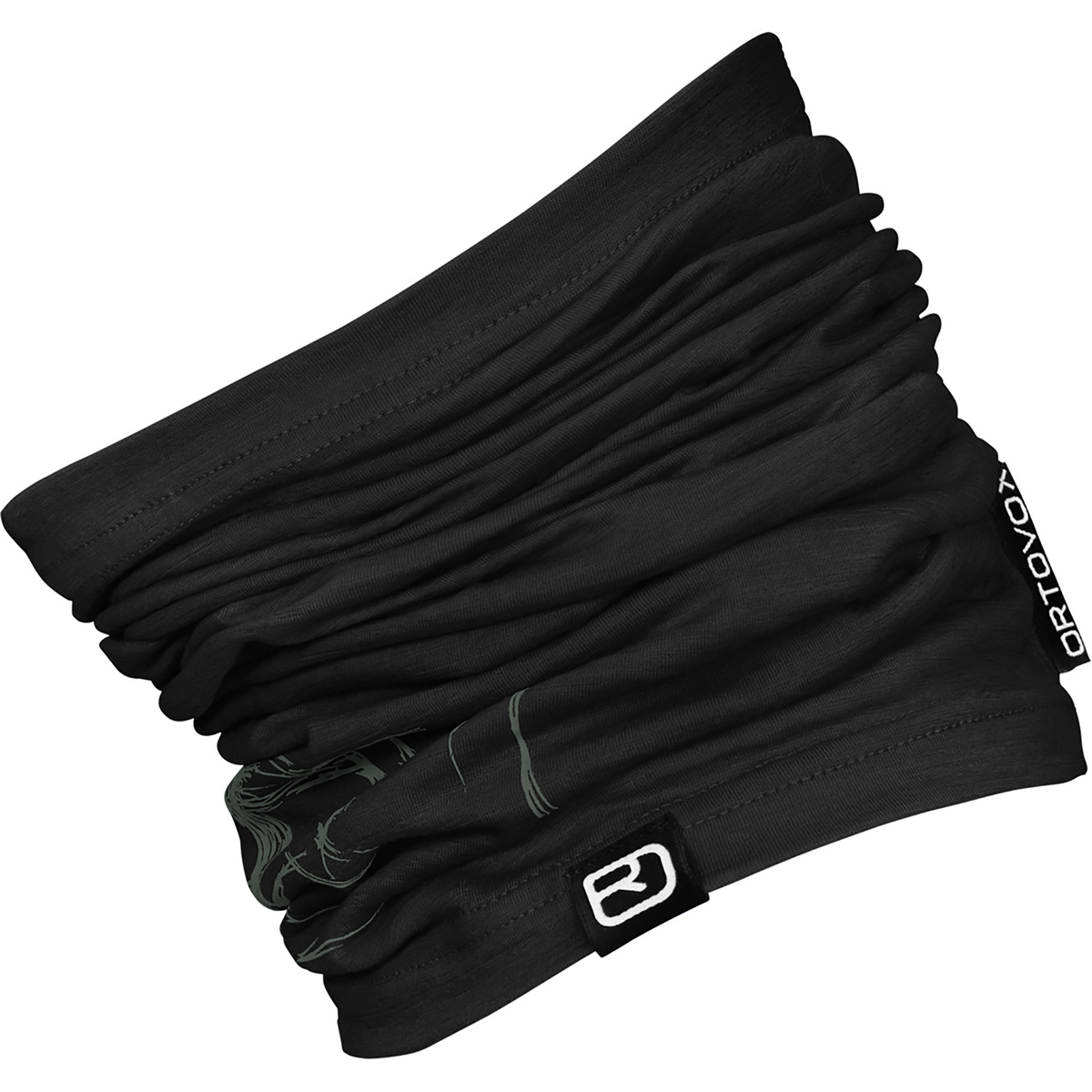 Ortovox Serviette tubulaire 120 Tec Logo (taille ONE SIZE, Noir)