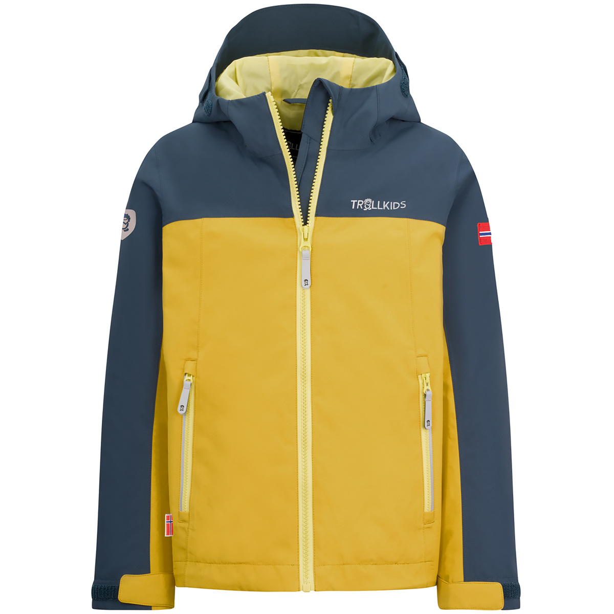 Trollkids Kinder Telemark Jacke (Größe 164, gelb)