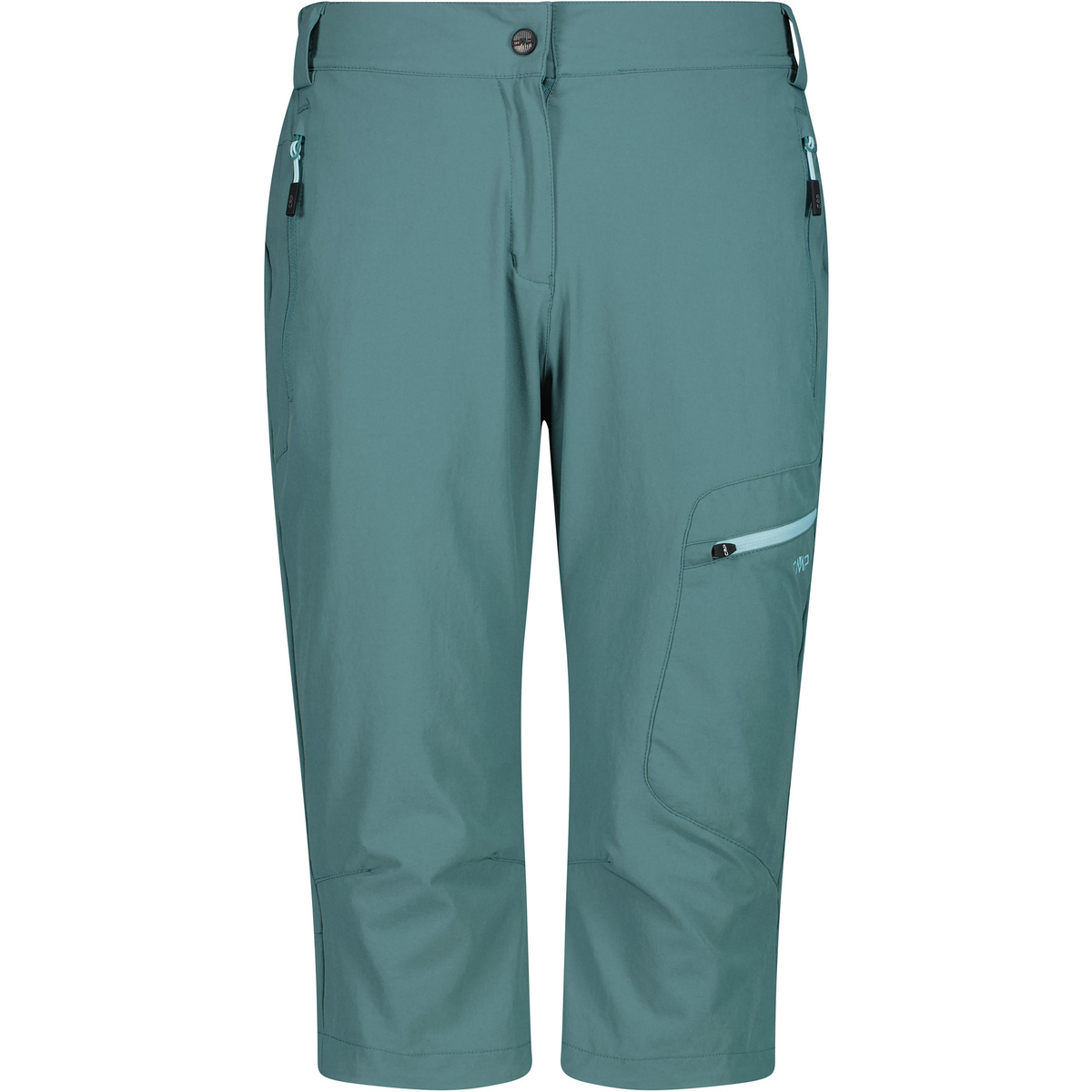 CMP Donna Pantaloni Capri (Taglia XS, Turchese)
