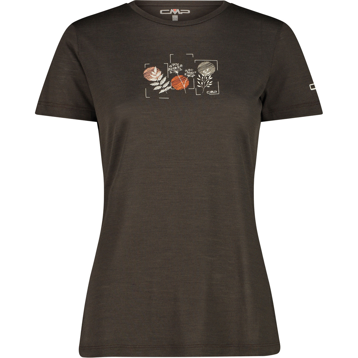 CMP Donna Maglia a manica corta Print (Taglia XXL, Grigio)