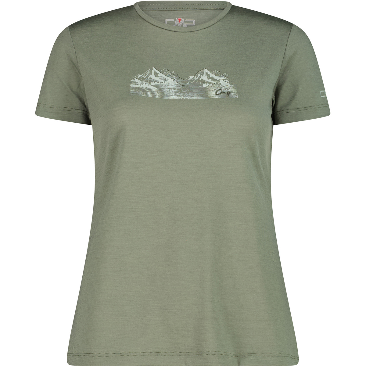 CMP Damen Print T-Shirt (Größe L, gruen)