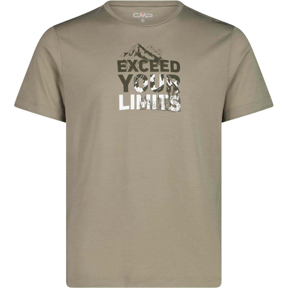 CMP Uomo Maglia a manica corta (Taglia L, Grigio)