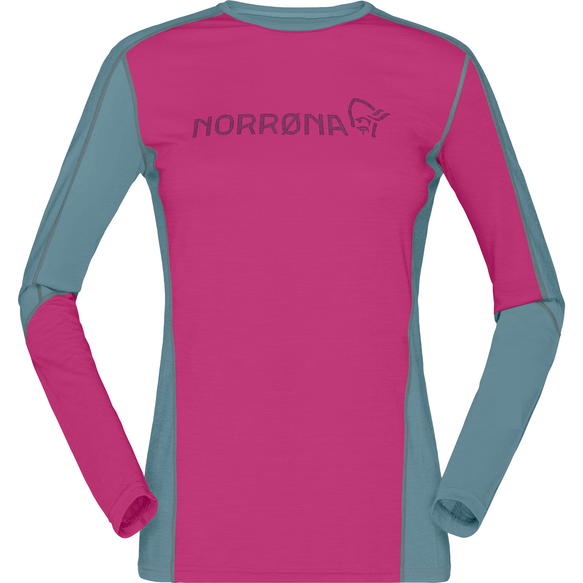 Norrona Damen Falketind Equaliser Merino Longsleeve (Größe S, pink)