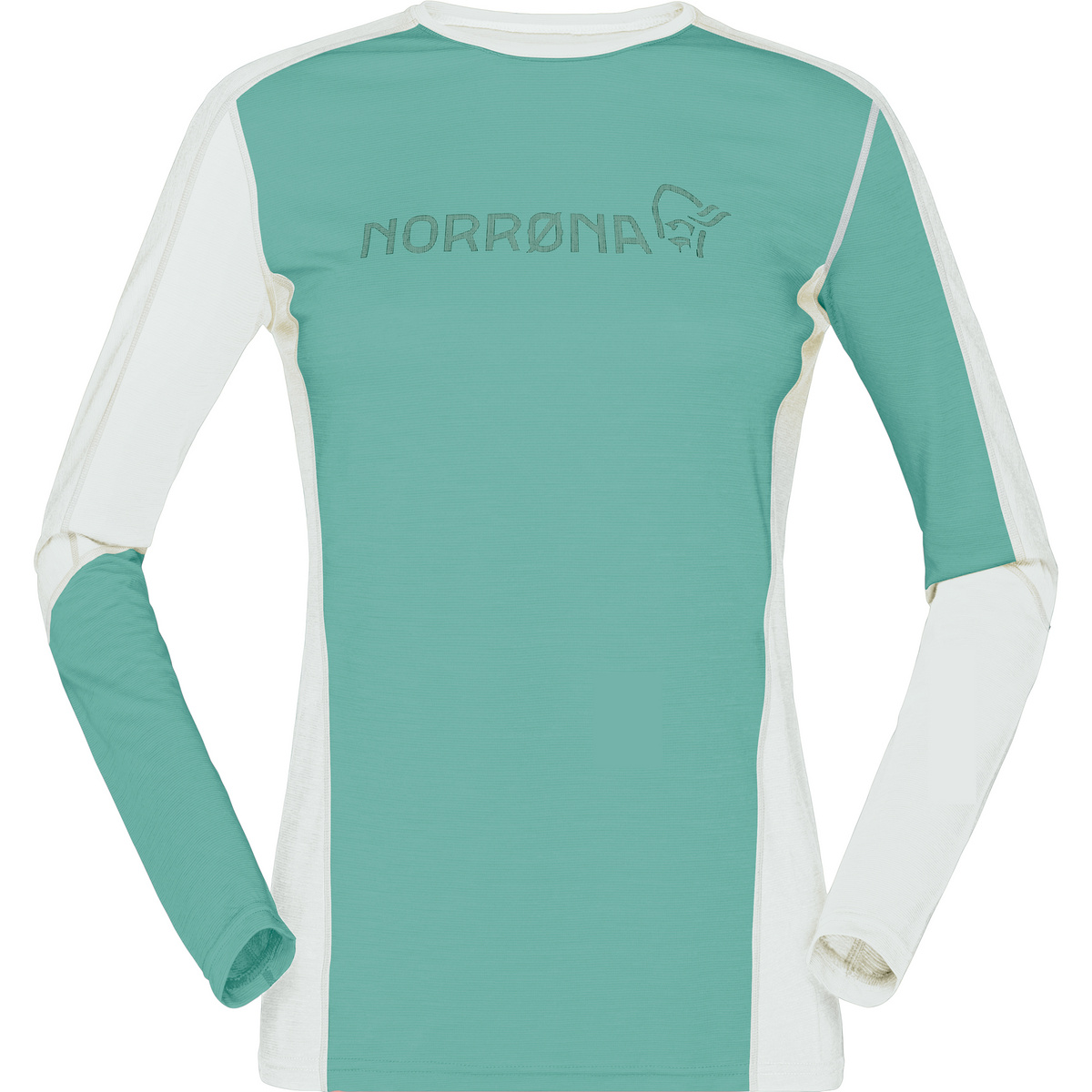 Norrona Damen Falketind Equaliser Merino Longsleeve (Größe M, gruen)