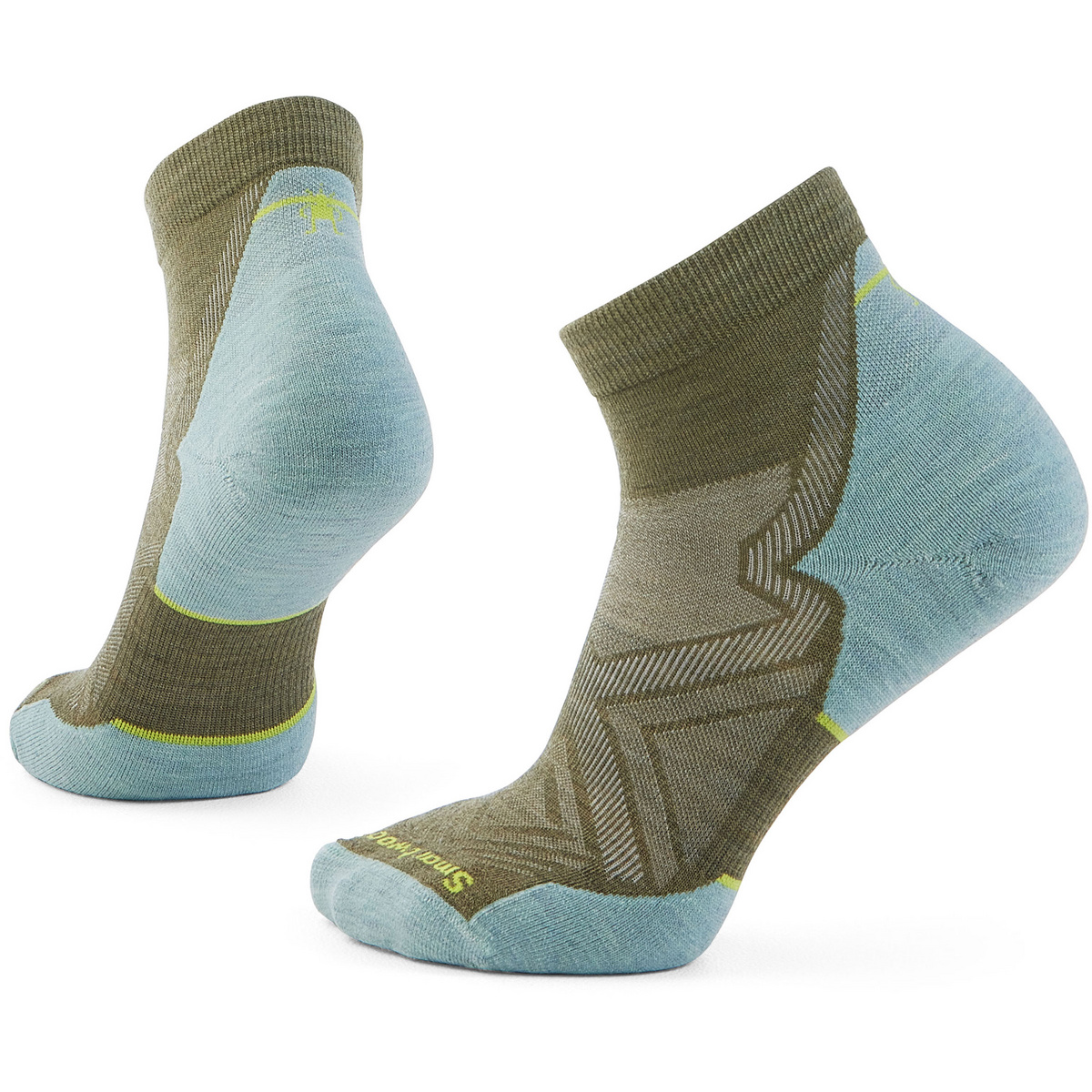 Smartwool Donna Calze Run Targeted Cushion Ankle (Taglia 34 , Verde oliva)