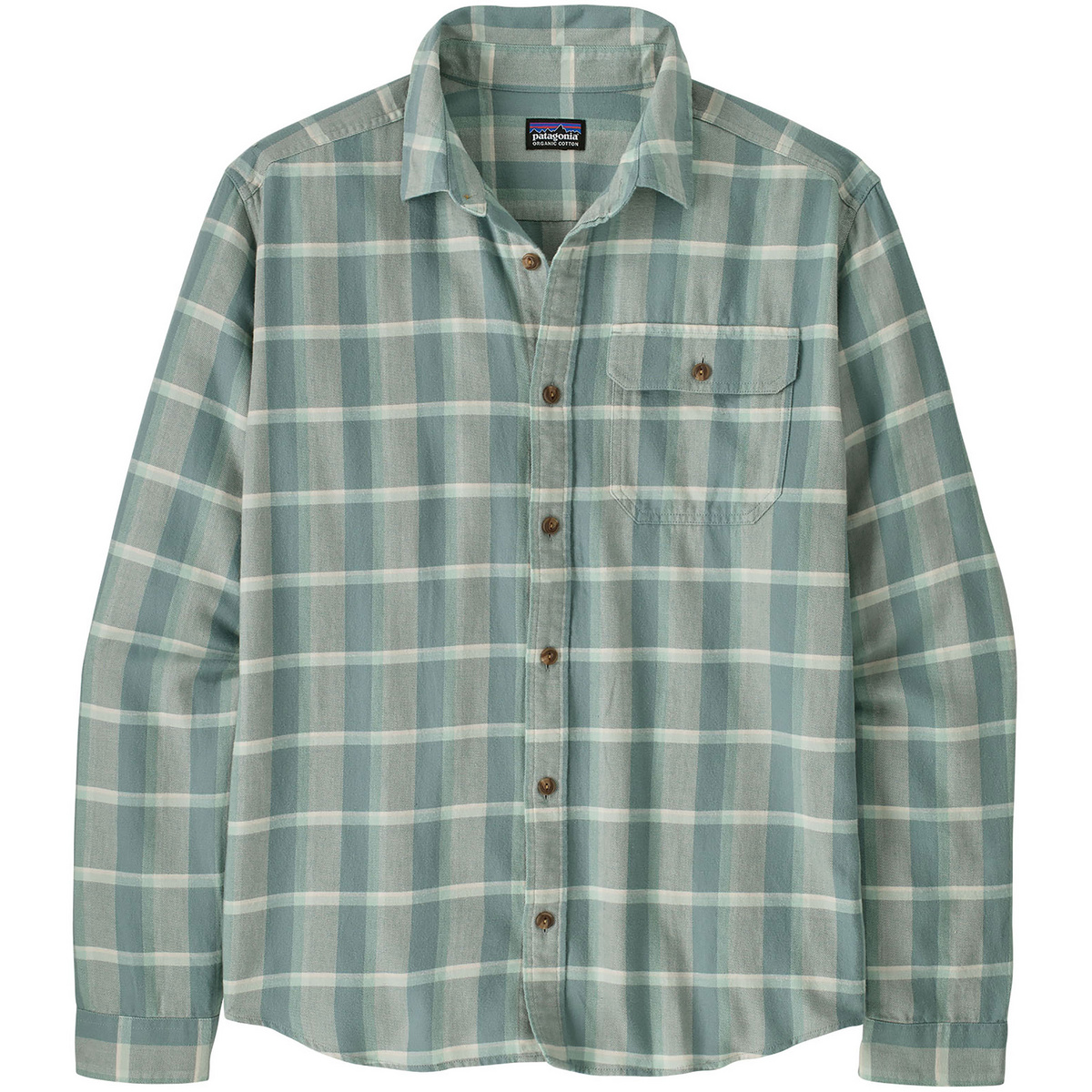Patagonia Herren Cotton in Conversion LW Fjord Flannel Hemd (Größe M, grau)