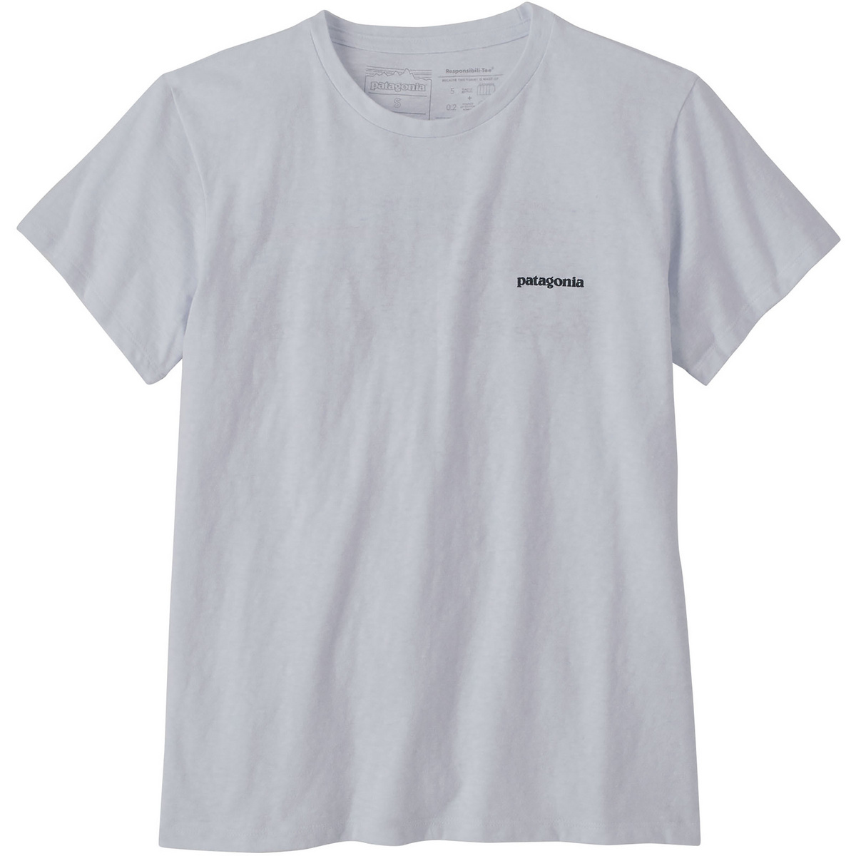 Patagonia Damen Logo P-6 Responsibili T-Shirt (Größe M, weiss)