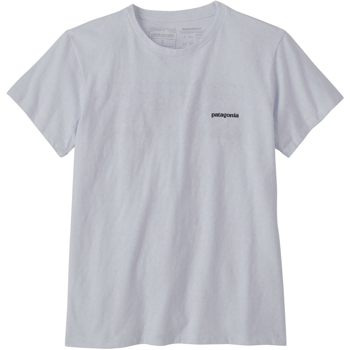 Patagonia Damen Logo P-6 Responsibili T-Shirt (Größe XS, weiss)
