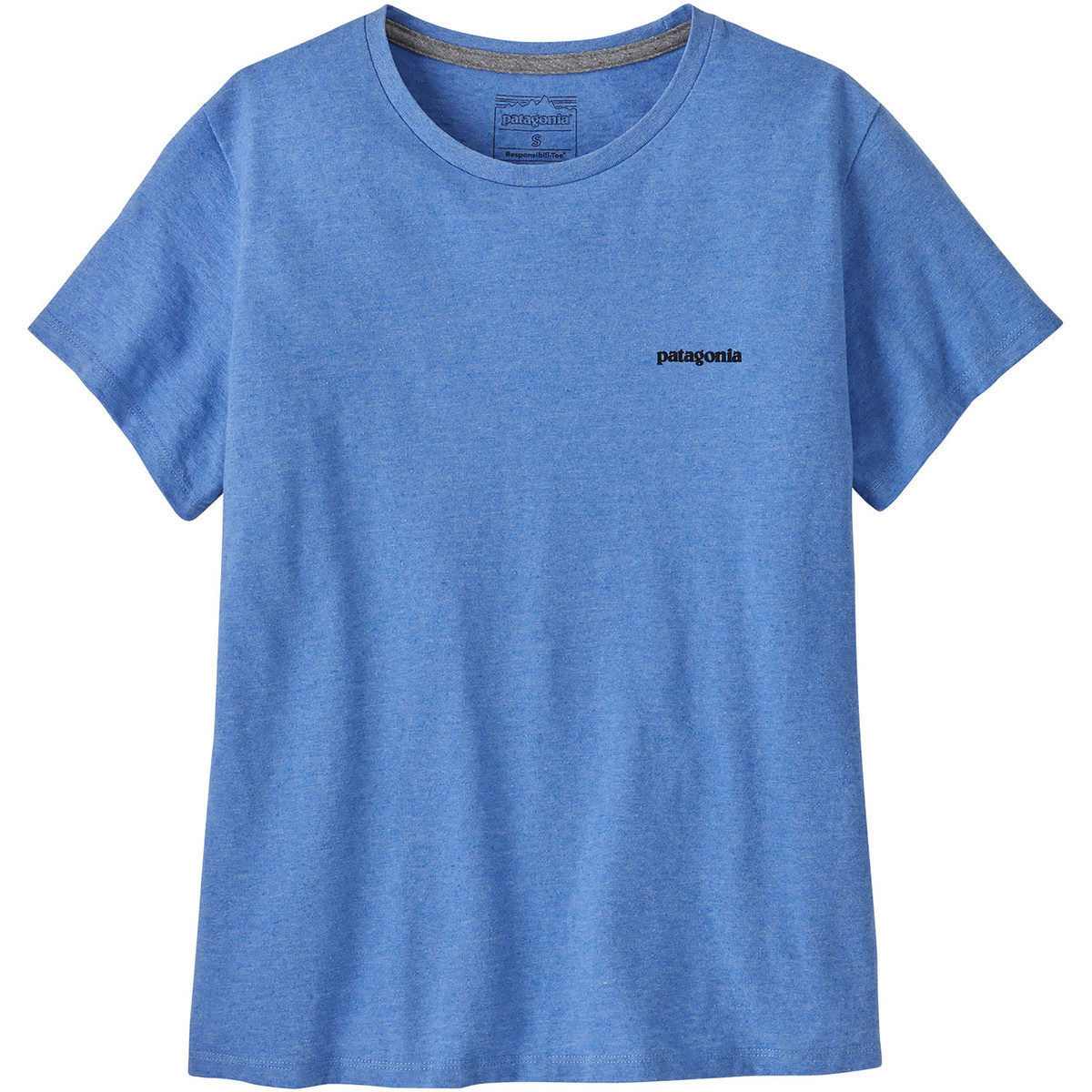 Patagonia Damen Logo P-6 Responsibili T-Shirt (Größe M, blau)
