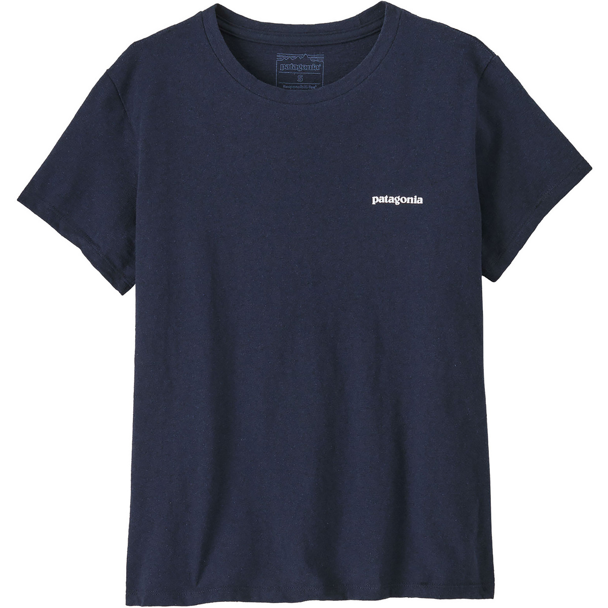 Patagonia Damen Logo P-6 Responsibili T-Shirt (Größe L, blau)