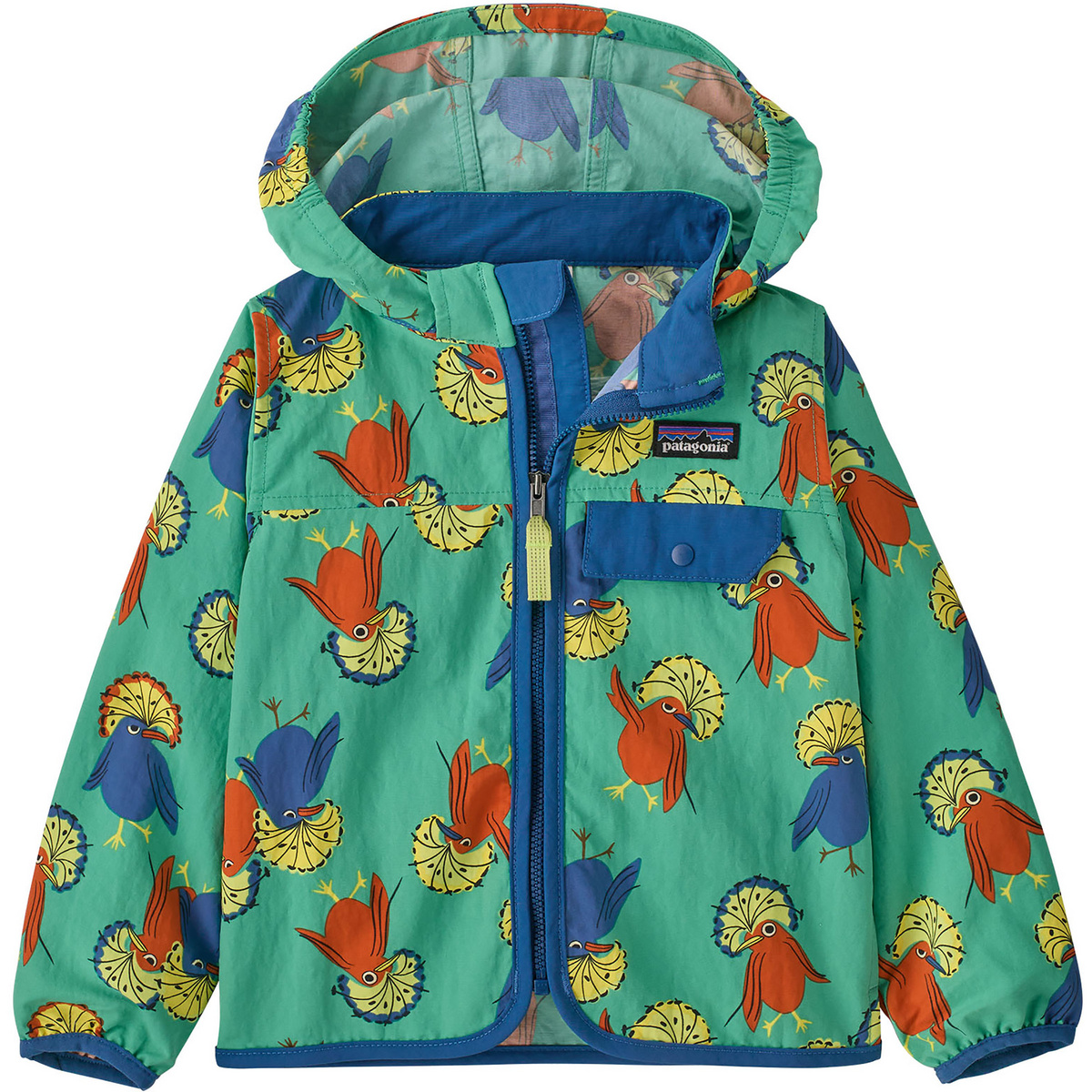 Patagonia Bambino Giacca Baby Baggies (Taglia 104, Verde)