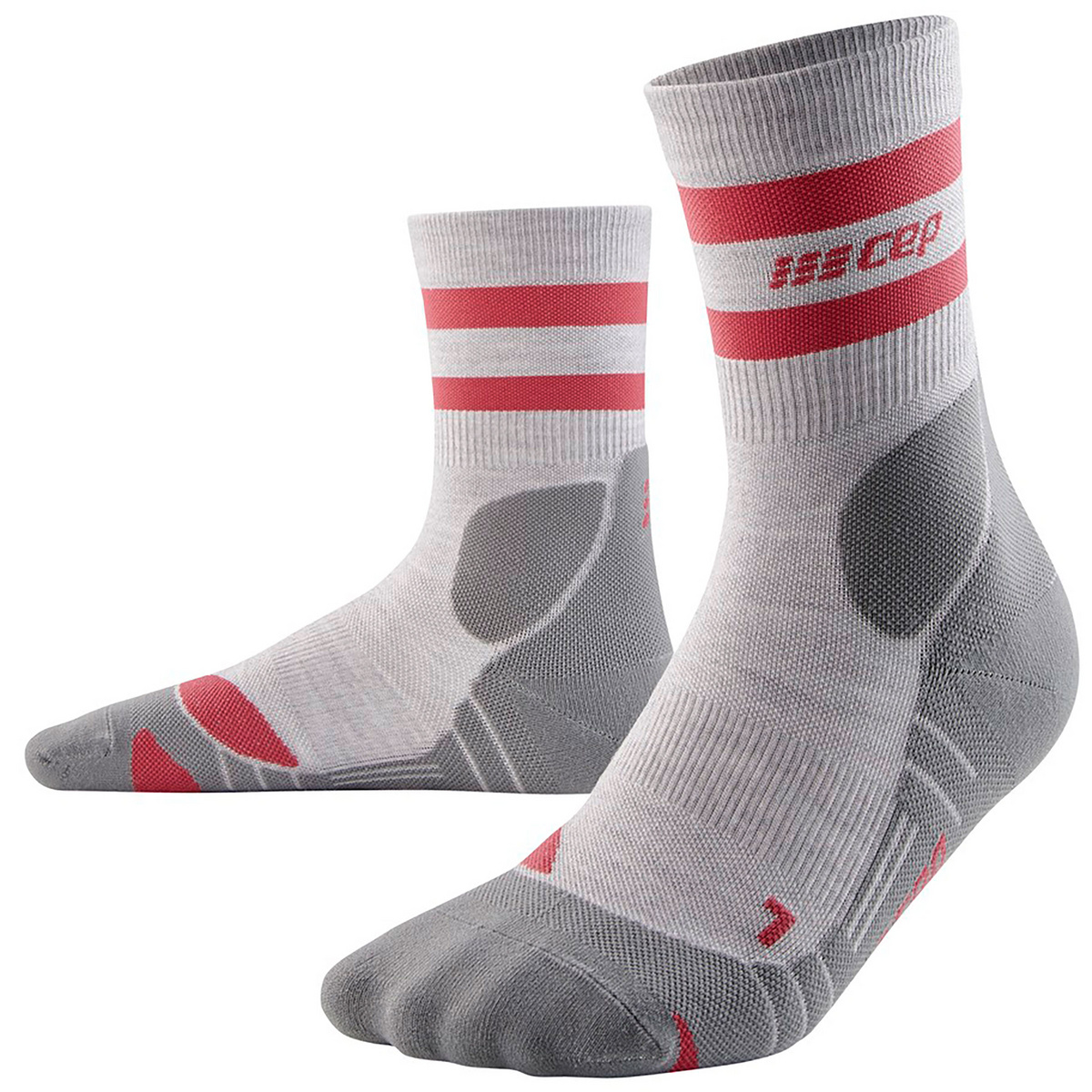 CEP Homme Chaussettes Hiking 80's Mid-Cut (taille 39 , Gris)