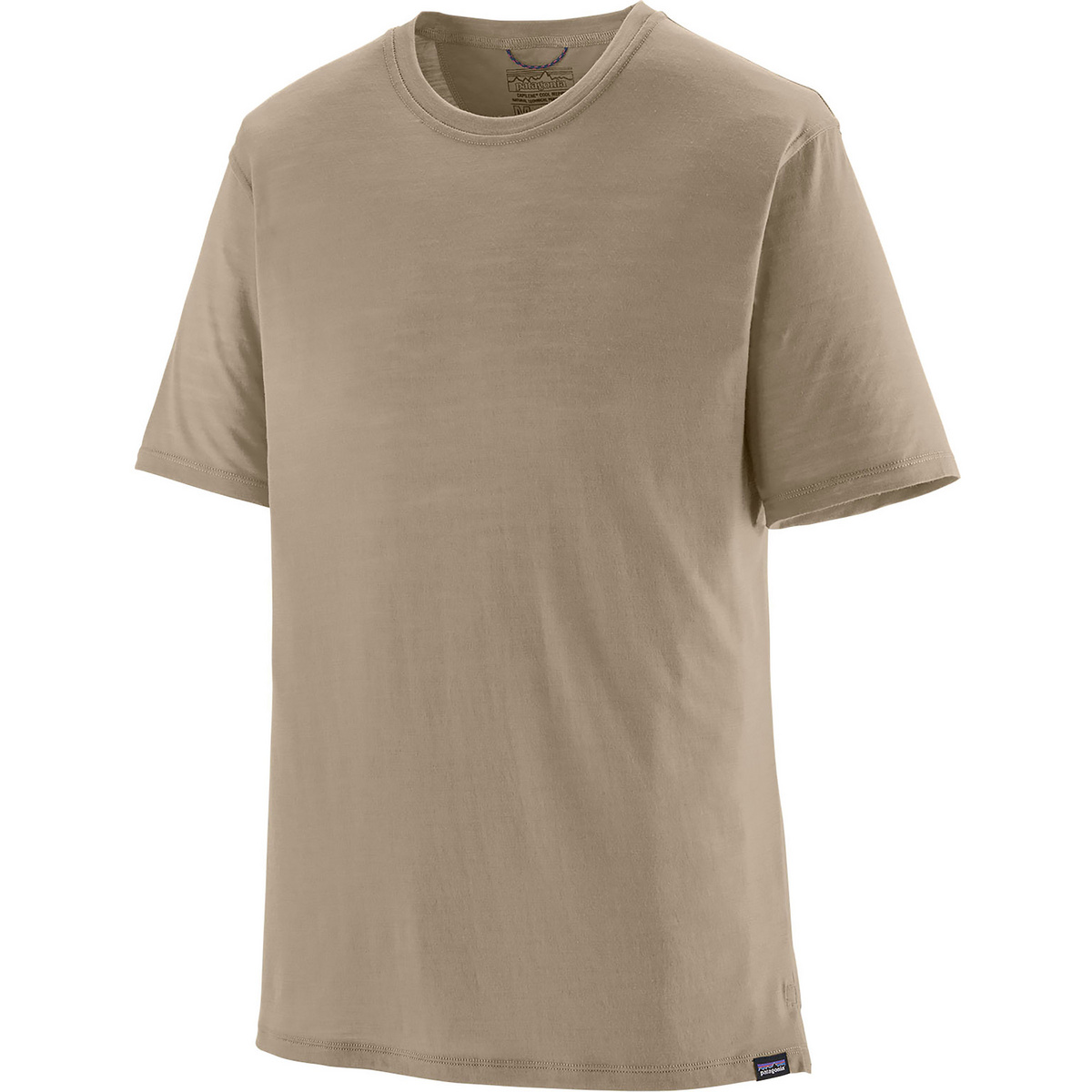 Patagonia Uomo Maglia a manica corta Cap Cool Merino (Taglia M, Beige)