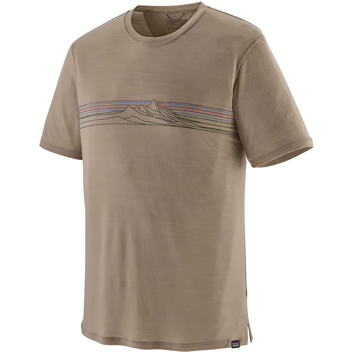 Patagonia Herren Cap Cool Merino Graphic T-Shirt (Größe S, beige)