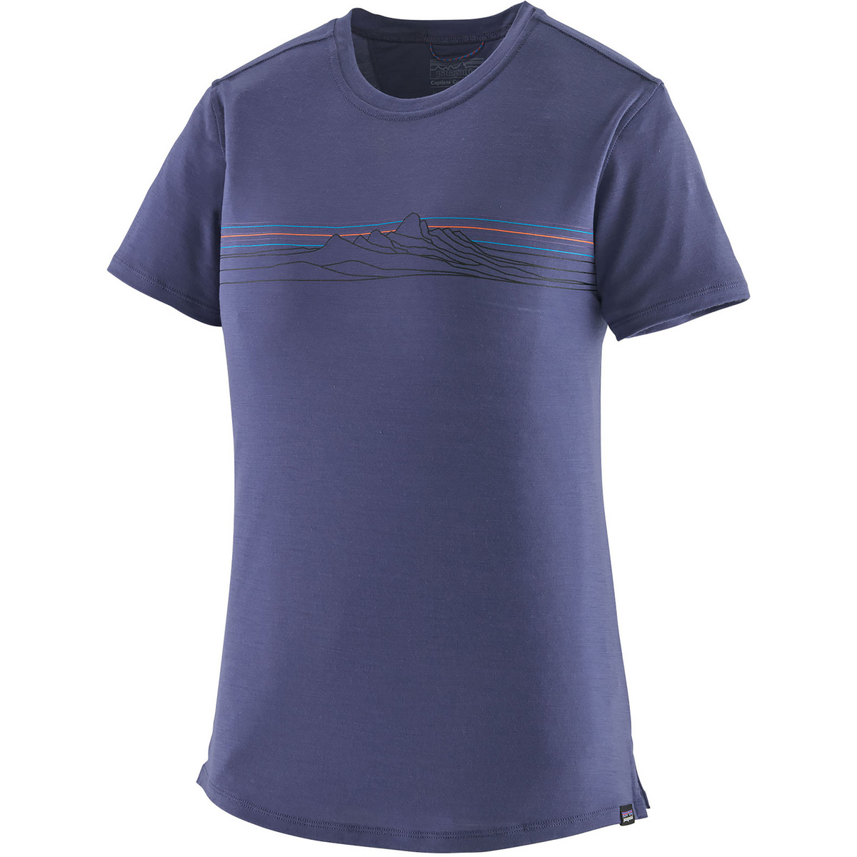 Patagonia Damen Cap Cool Merino Graphic T-Shirt (Größe L, lila)