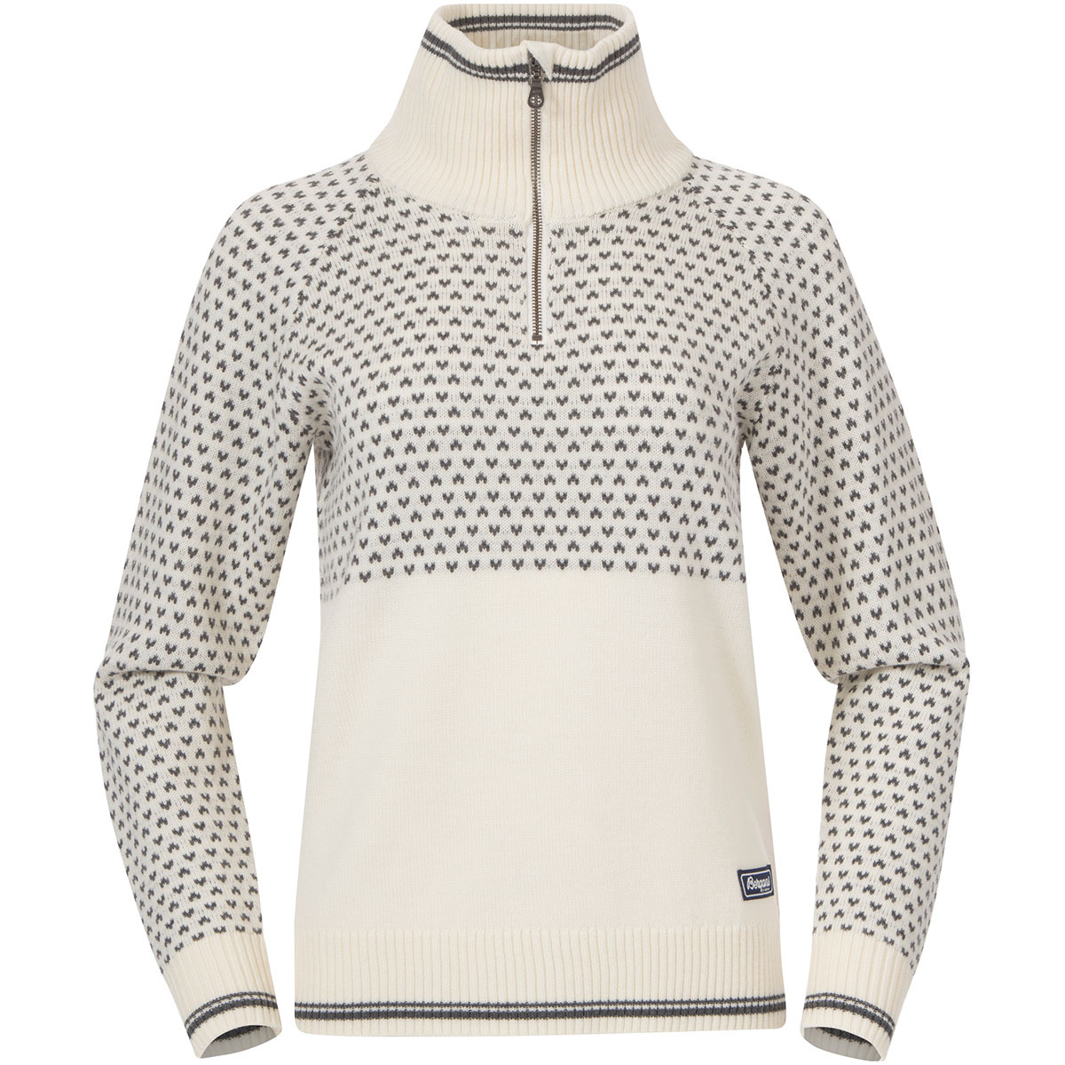 Bergans Donna Pullover con mezza zip Alvdal Wool (Taglia S, Bianco)