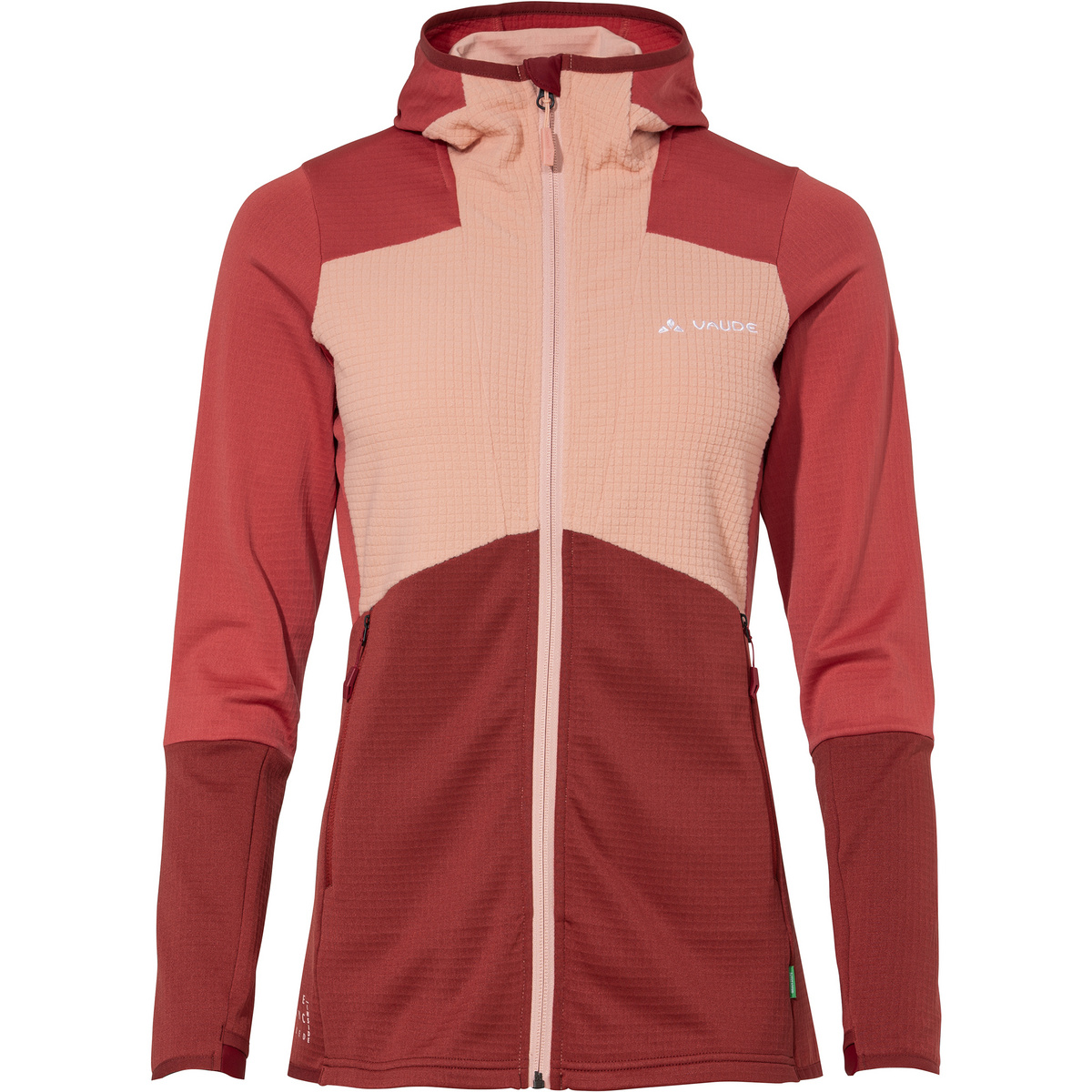 Vaude Damen Monviso Hoodie Grid Fleece Jacke (Größe XXS, rot)