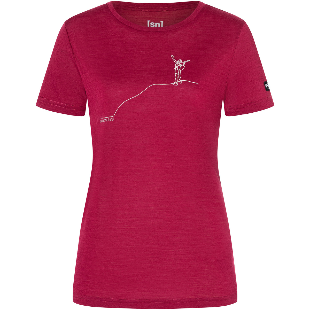 Super.Natural Damen Bergglück T-Shirt (Größe L, rot)
