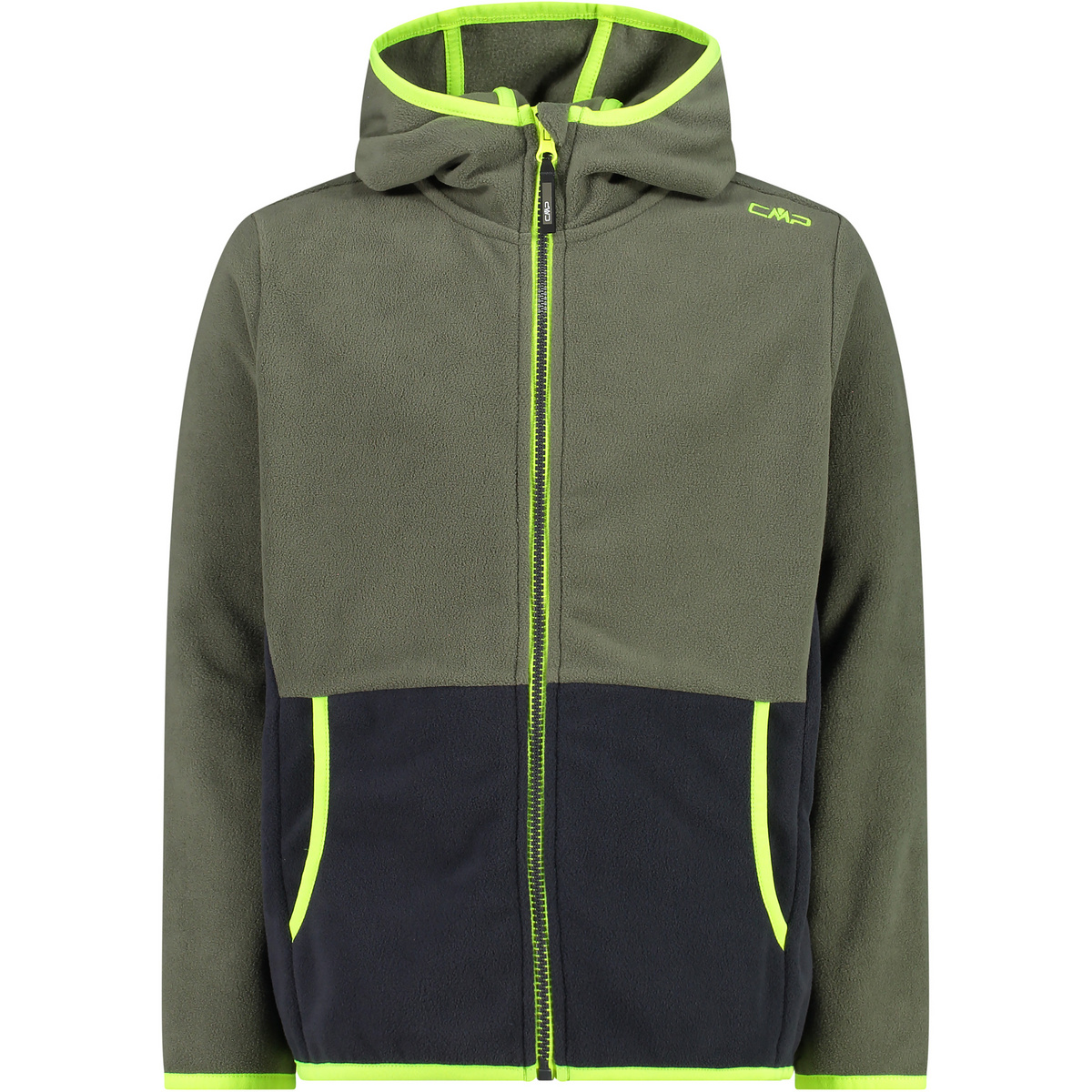 CMP Bambino Giacca Hoodie (Taglia 140, Verde oliva)