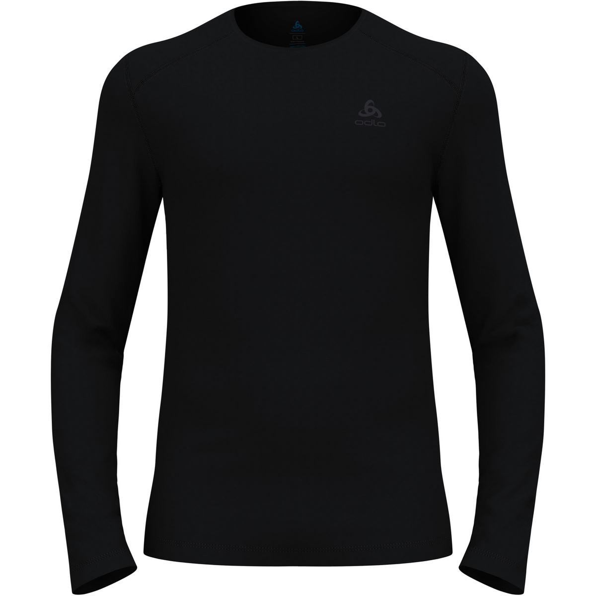 Odlo Uomo Maglia a manica lunga Fundamentals Active (Taglia XL, Nero)