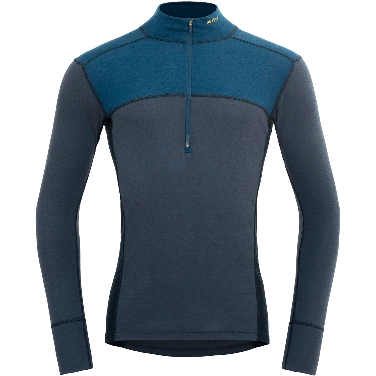 Devold Herren Lauparen Merino 190 Zip Neck Longsleeve (Größe XL, blau)