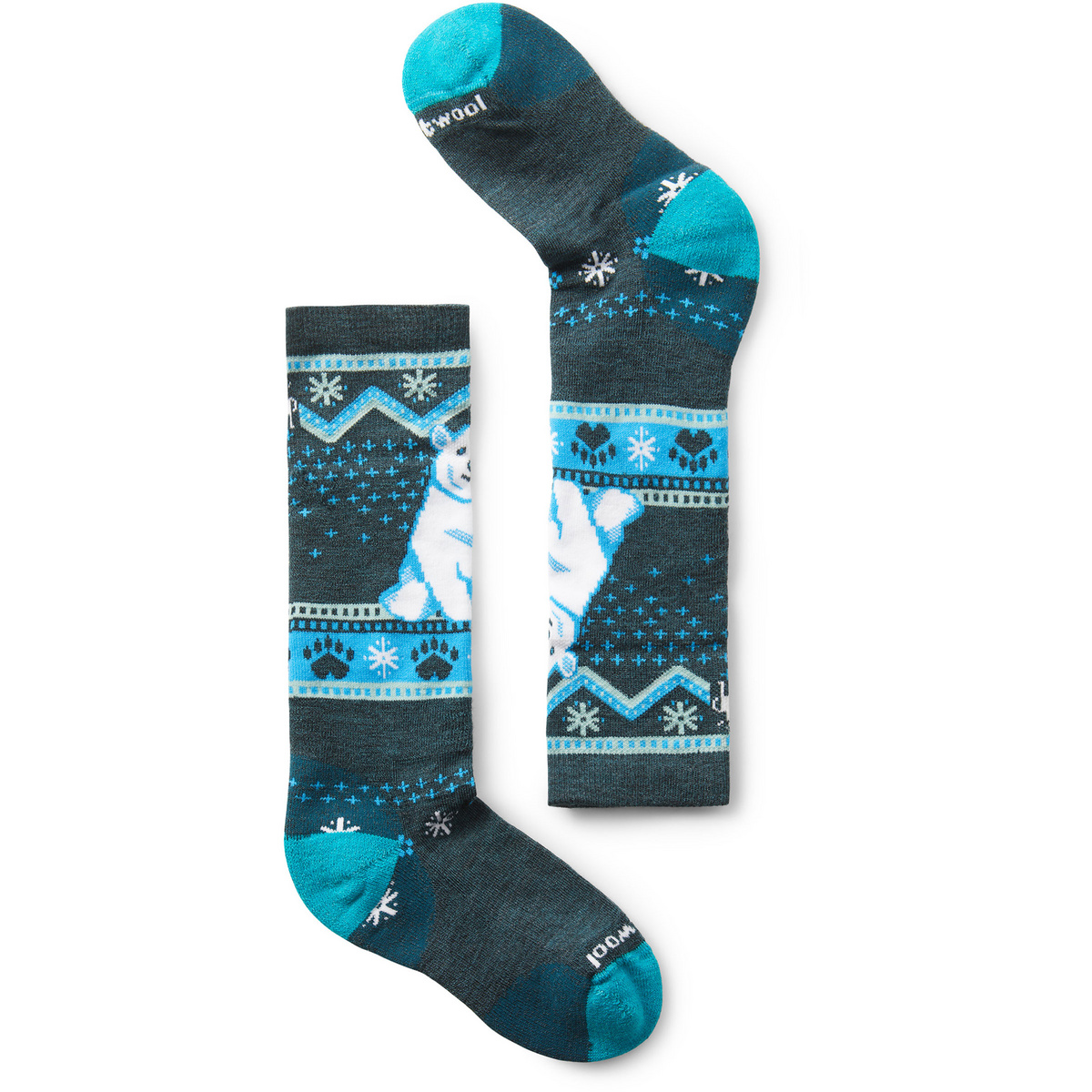 Smartwool Bambino Calzini Winter Full C. Polar Bear OTC Recycled (Taglia 29 , Blu)