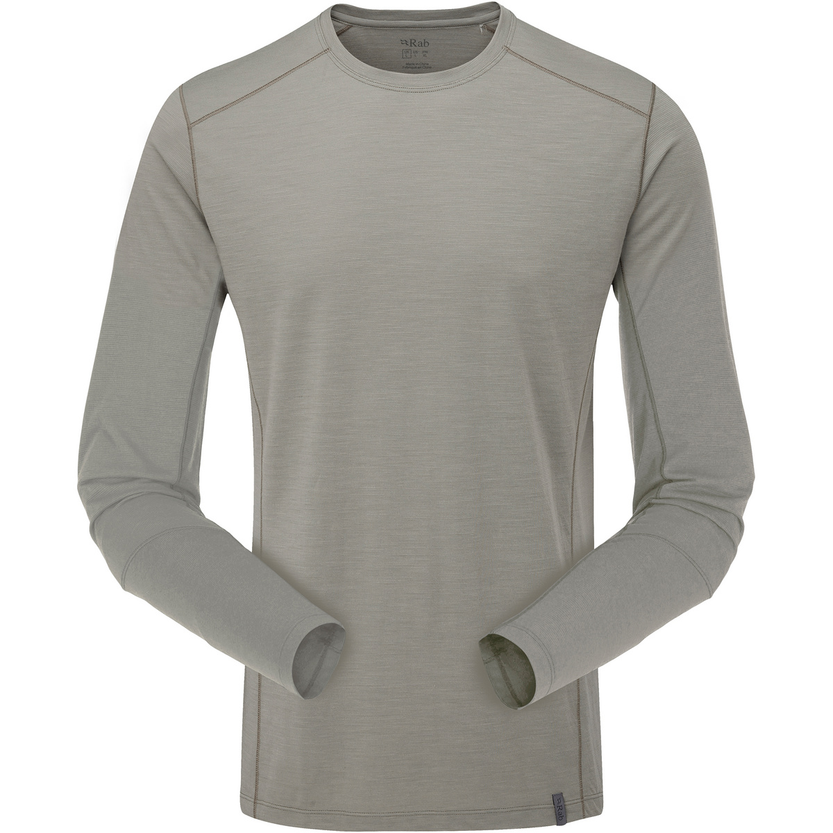 Rab Uomo Maglia a manica lunga Syncrino Base (Taglia L, Grigio)
