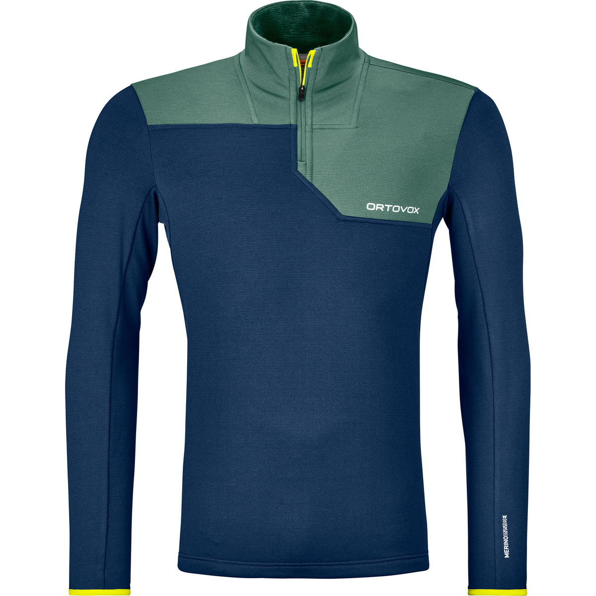 Image of Ortovox Uomo Maglia a manica lunga Fleece Light Zip Neck