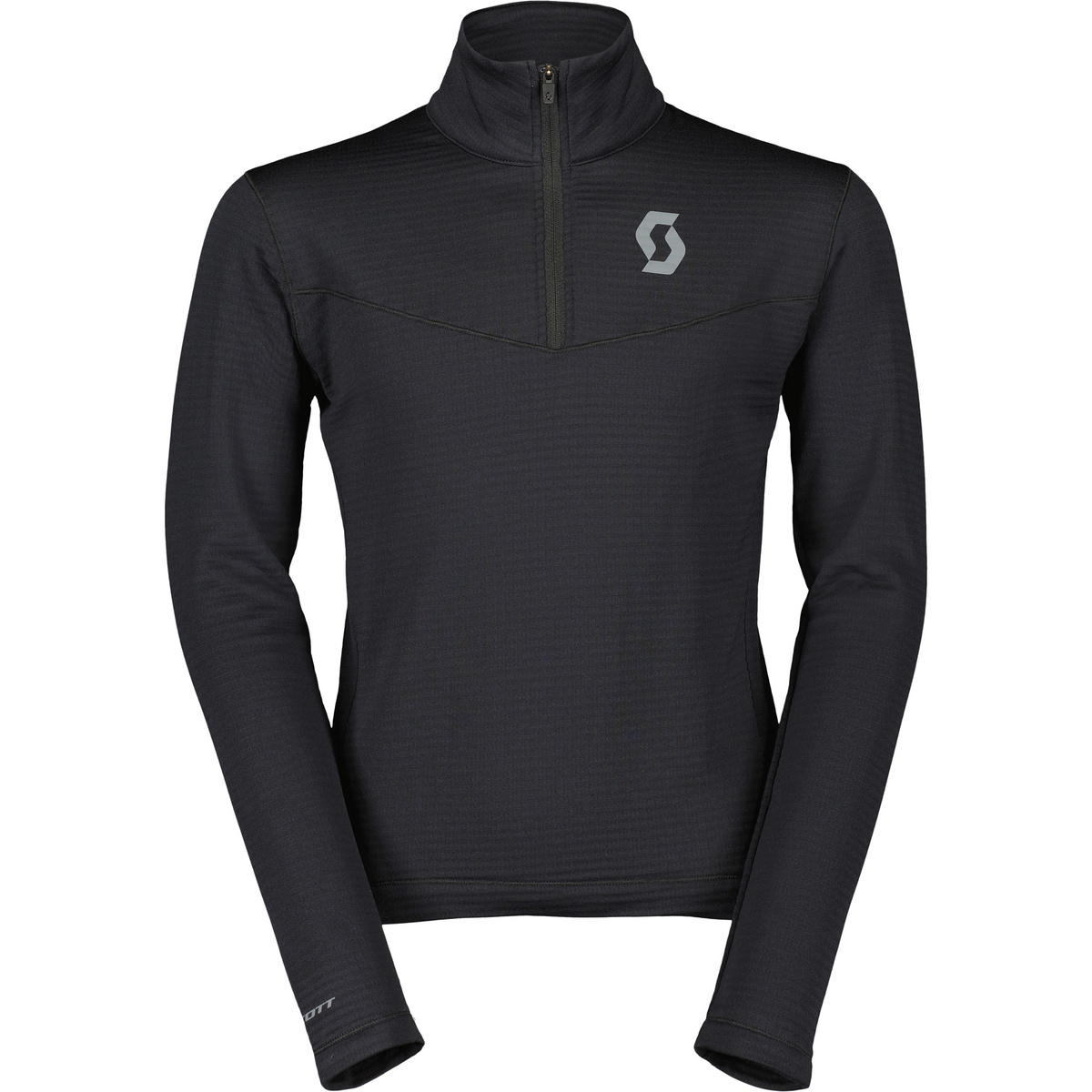 Scott T-shirt long Defined Light Zip (taille 152, Noir)