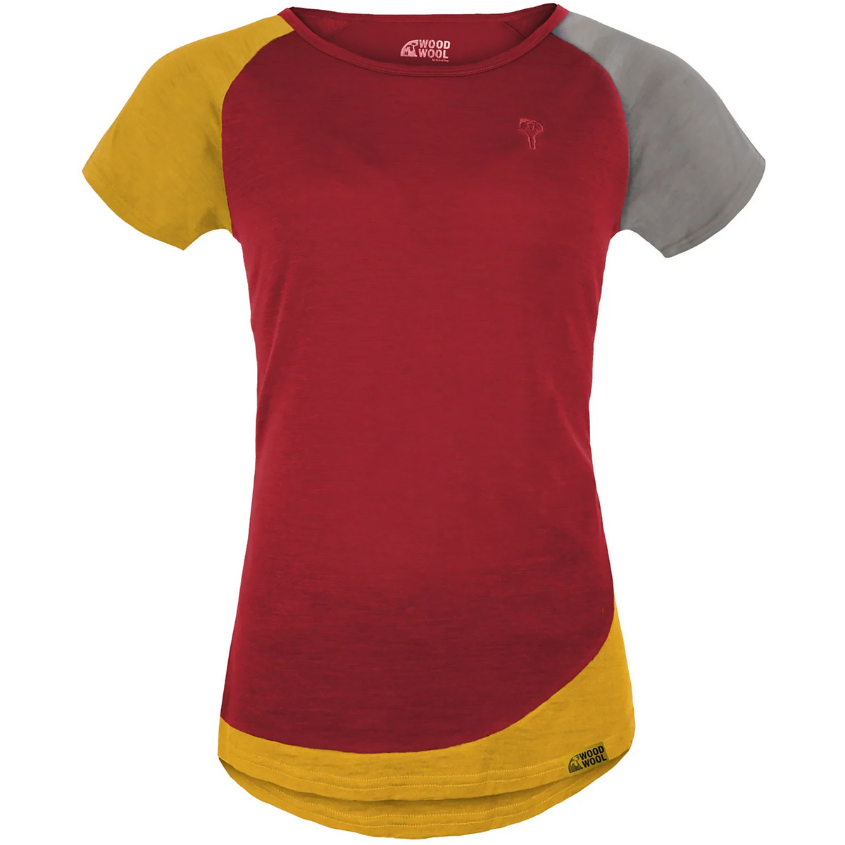 Grüezi Bag Damen Janeway WoodWool T-Shirt (Größe XS, rot)