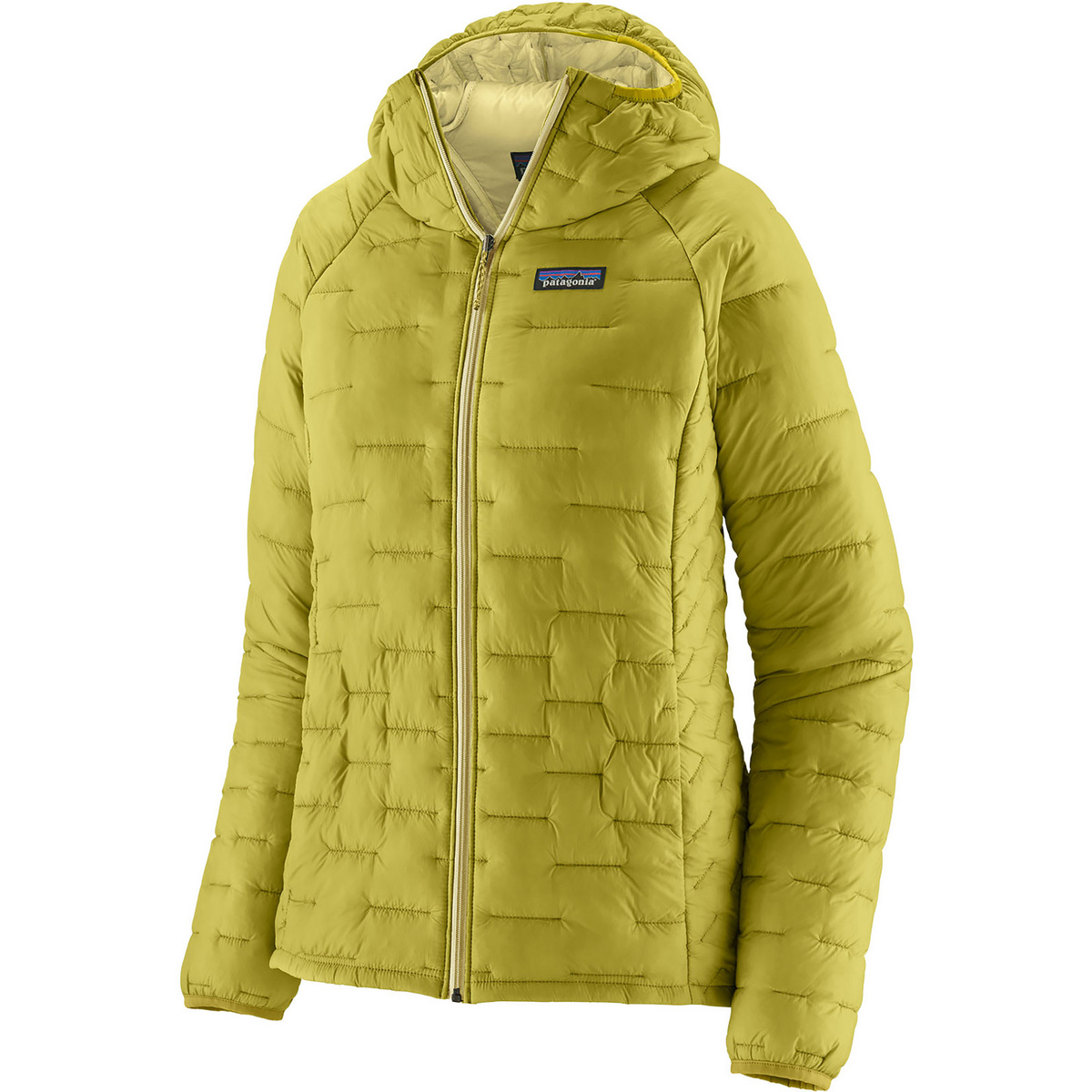 Patagonia Femme Veste Micro Puff Hoodie (taille L, Vert)