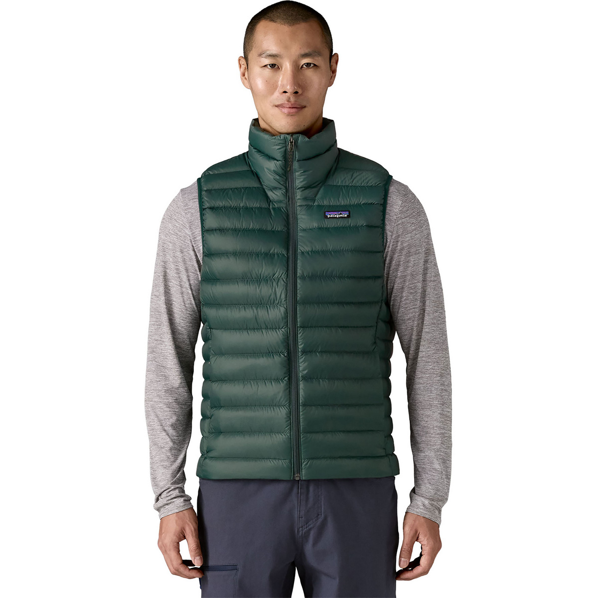 Patagonia Uomo Gilet Down Sweater (Taglia S, Verde)