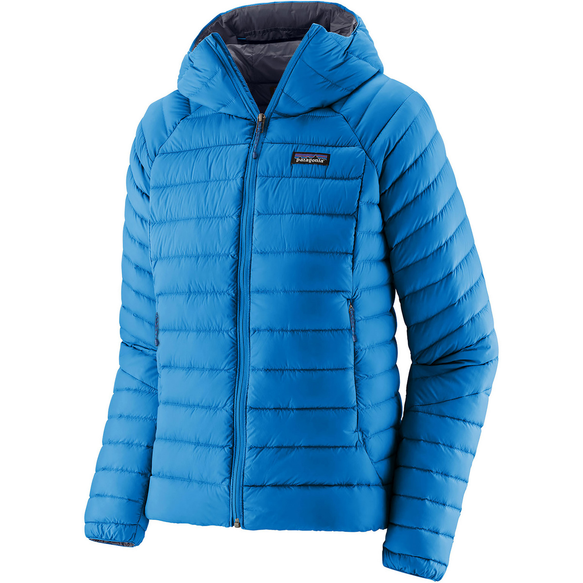 Patagonia Donna Giacca con cappuccio Sweater Down (Taglia XS, Blu)