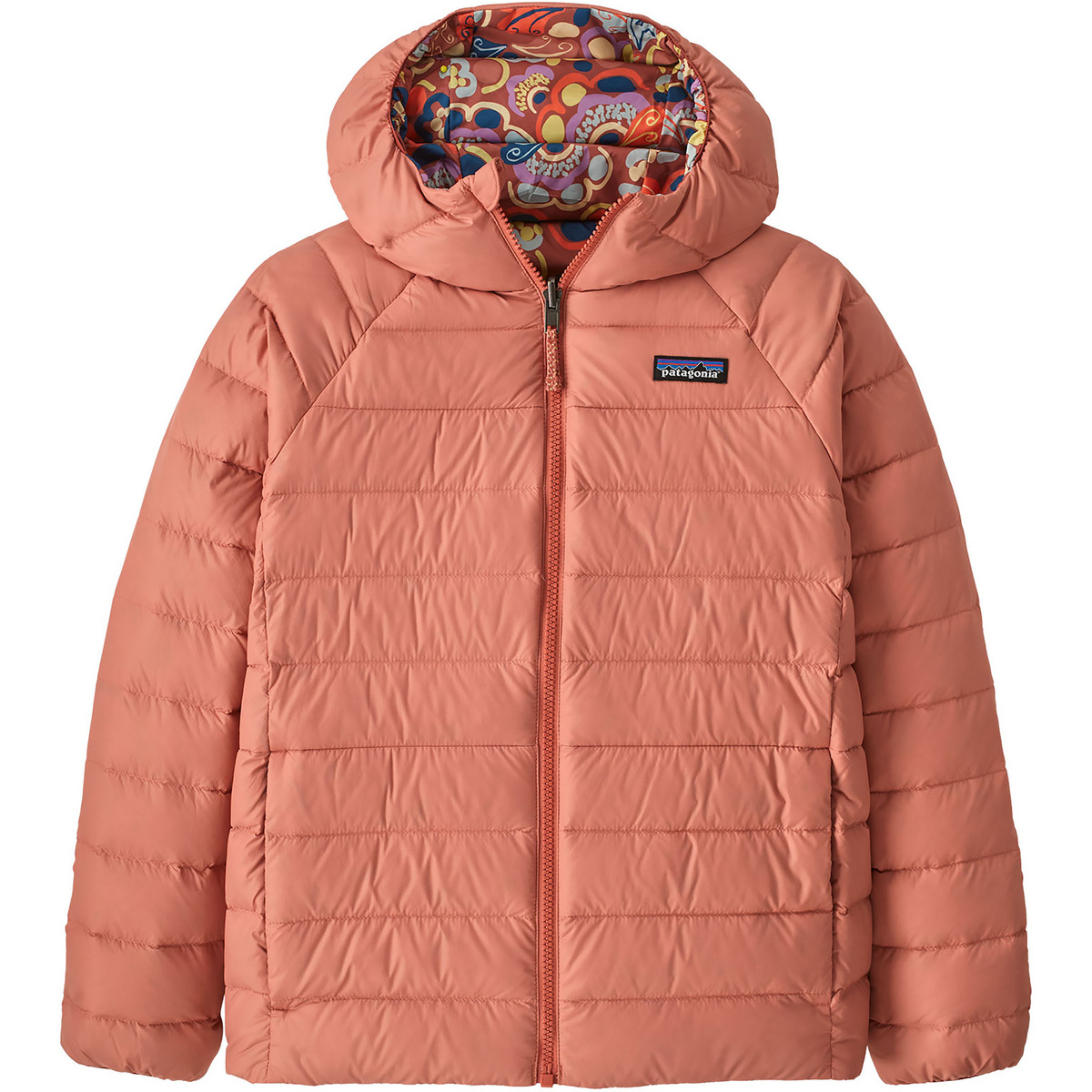 Patagonia Kinder Revers Down Sweater Hoodie Jacke (Größe 156, rosa)