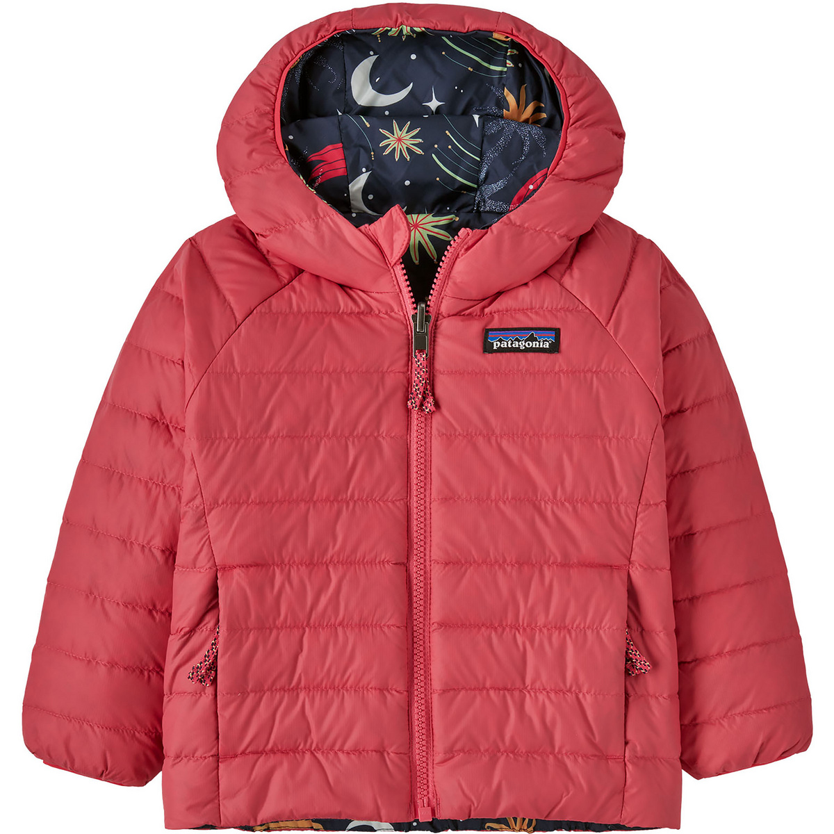 Patagonia Bambino Giacca con cappuccio Revers Down Sweater (Taglia 79, Magenta)