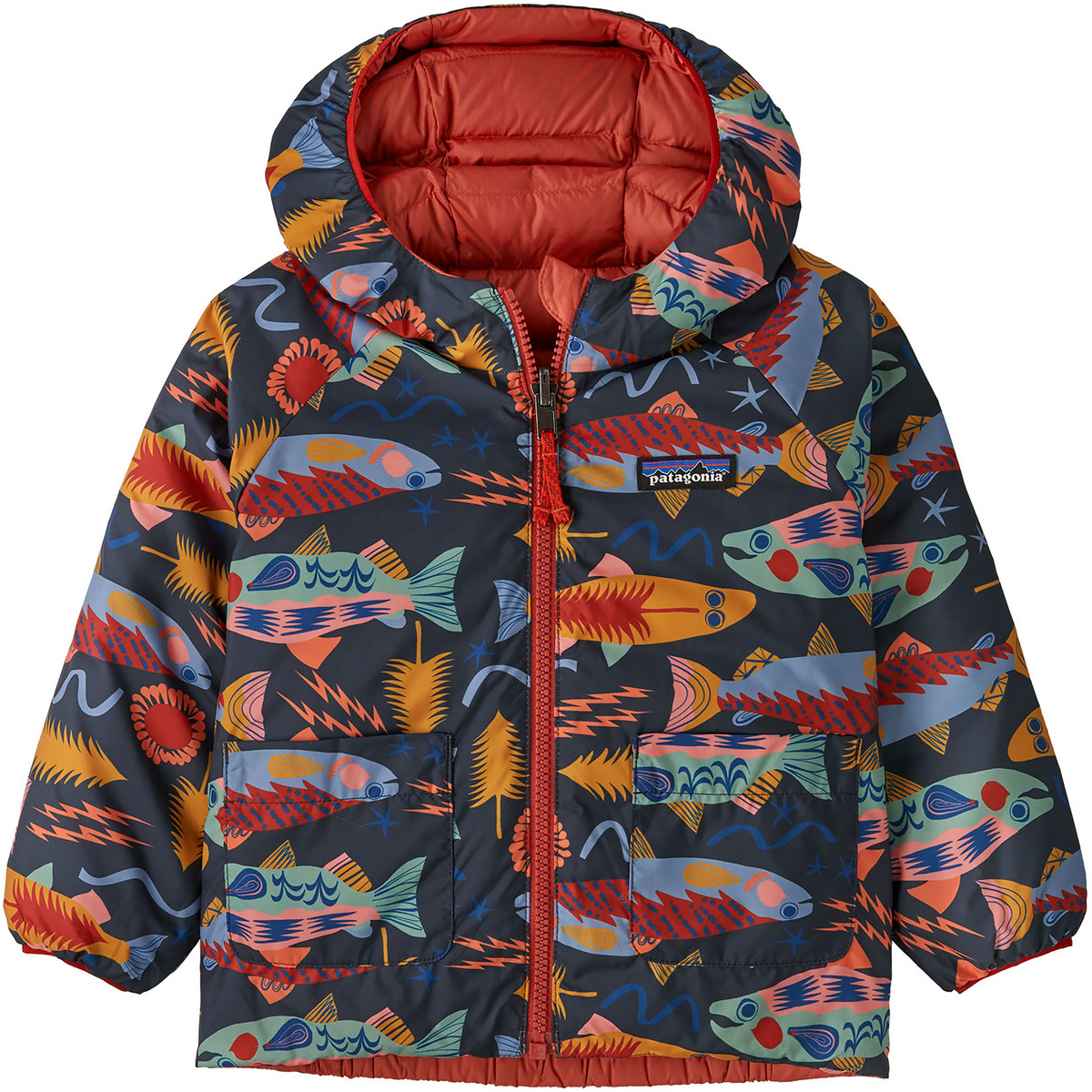 Image of Patagonia Bambino Giacca con cappuccio Revers Down Sweater