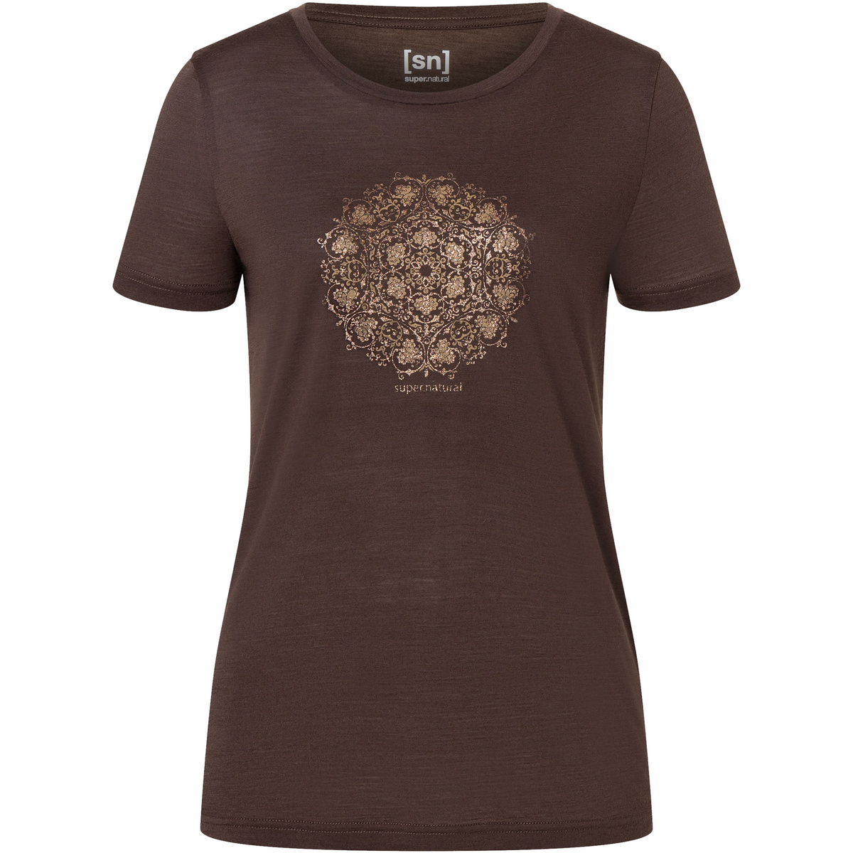 Super.Natural Damen Ornament T-Shirt (Größe L, braun)